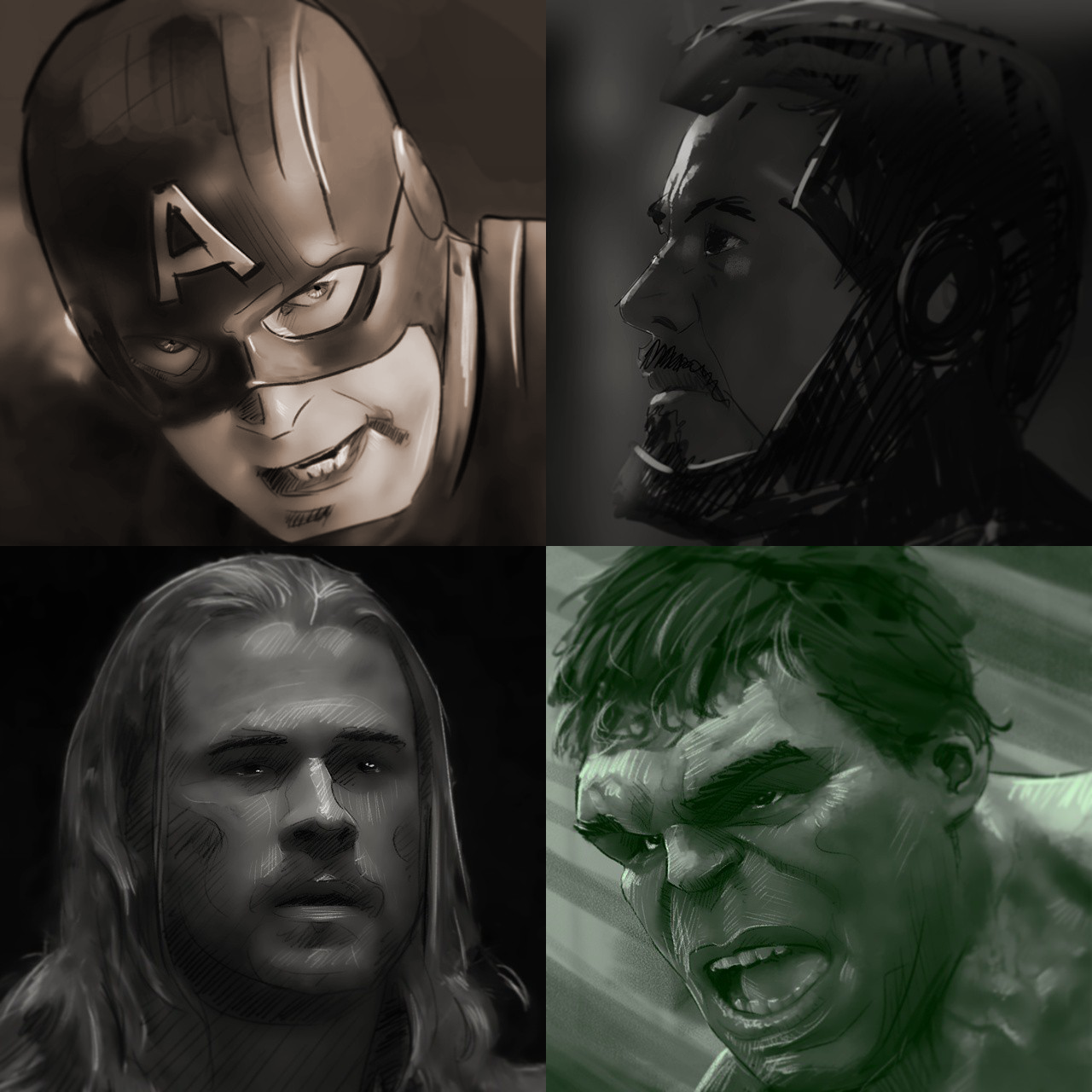 Wallpaper #72703 The Avengers Graphite Drawing by Pen Tacular Artistdeviantartcom on