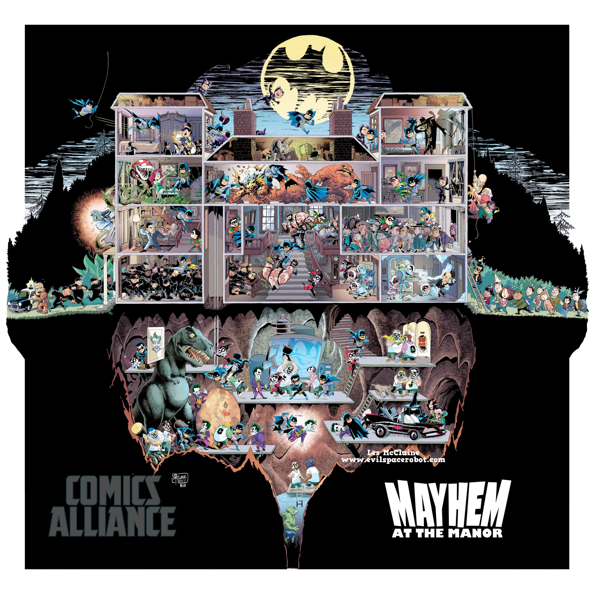 Wallpaper #ZRkzO48BtGB6xQ78Na8u18 Mayhem at the Manor is a Panoramic Map of Batmans Greatest Adventure