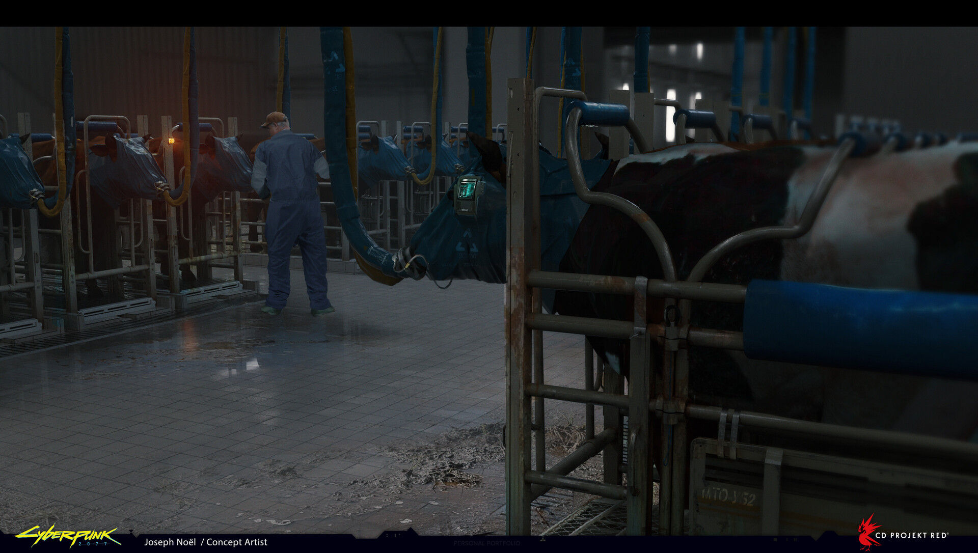 Wallpaper #DEBUMZMBJhL2WPbac8ZI31 Cyberpunk 2077 Cybercow Farm