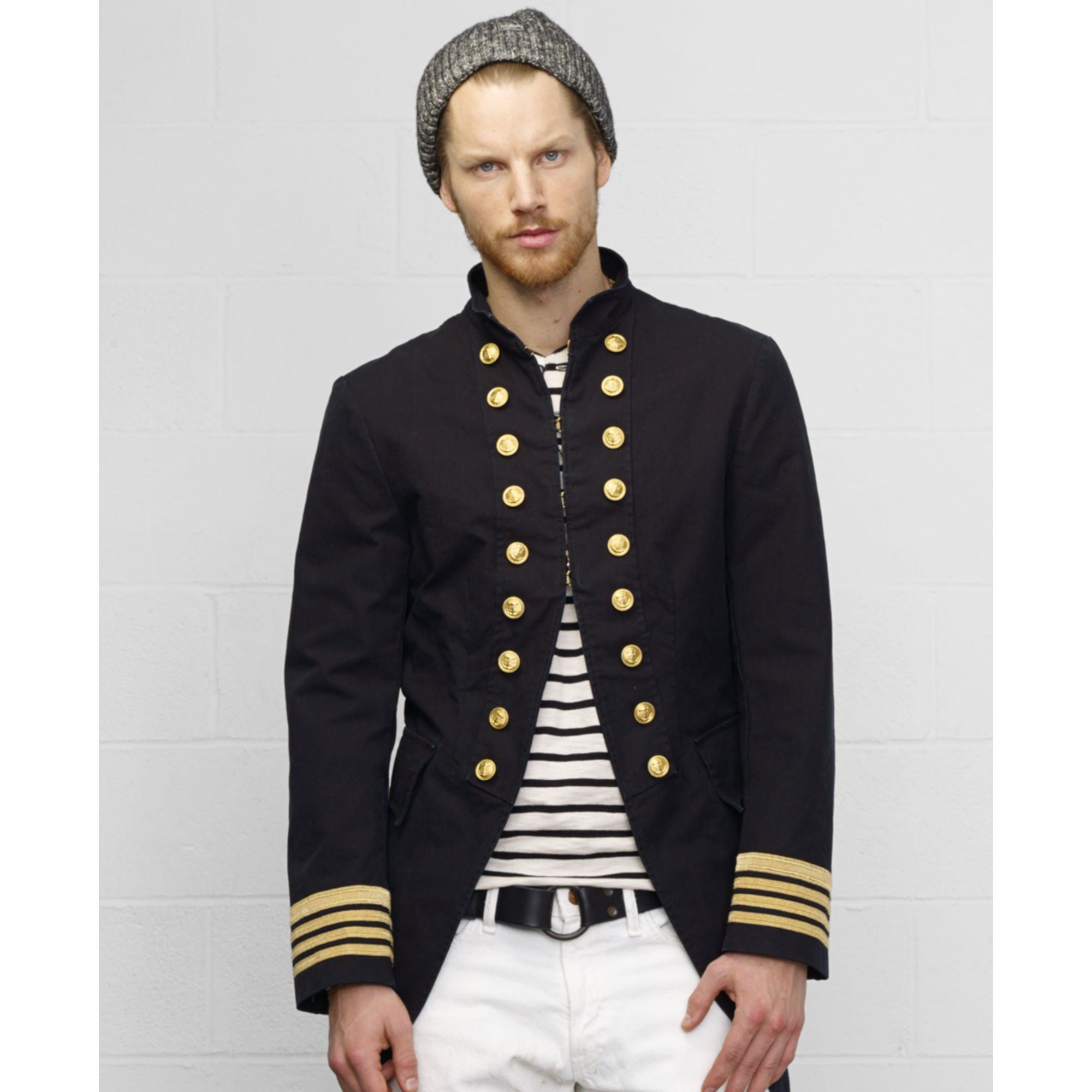 Wallpaper #eGc_9ZIBSpphPi3-s36N324 Lyst Denim Supply Ralph Lauren Captains Coat in Black for Men