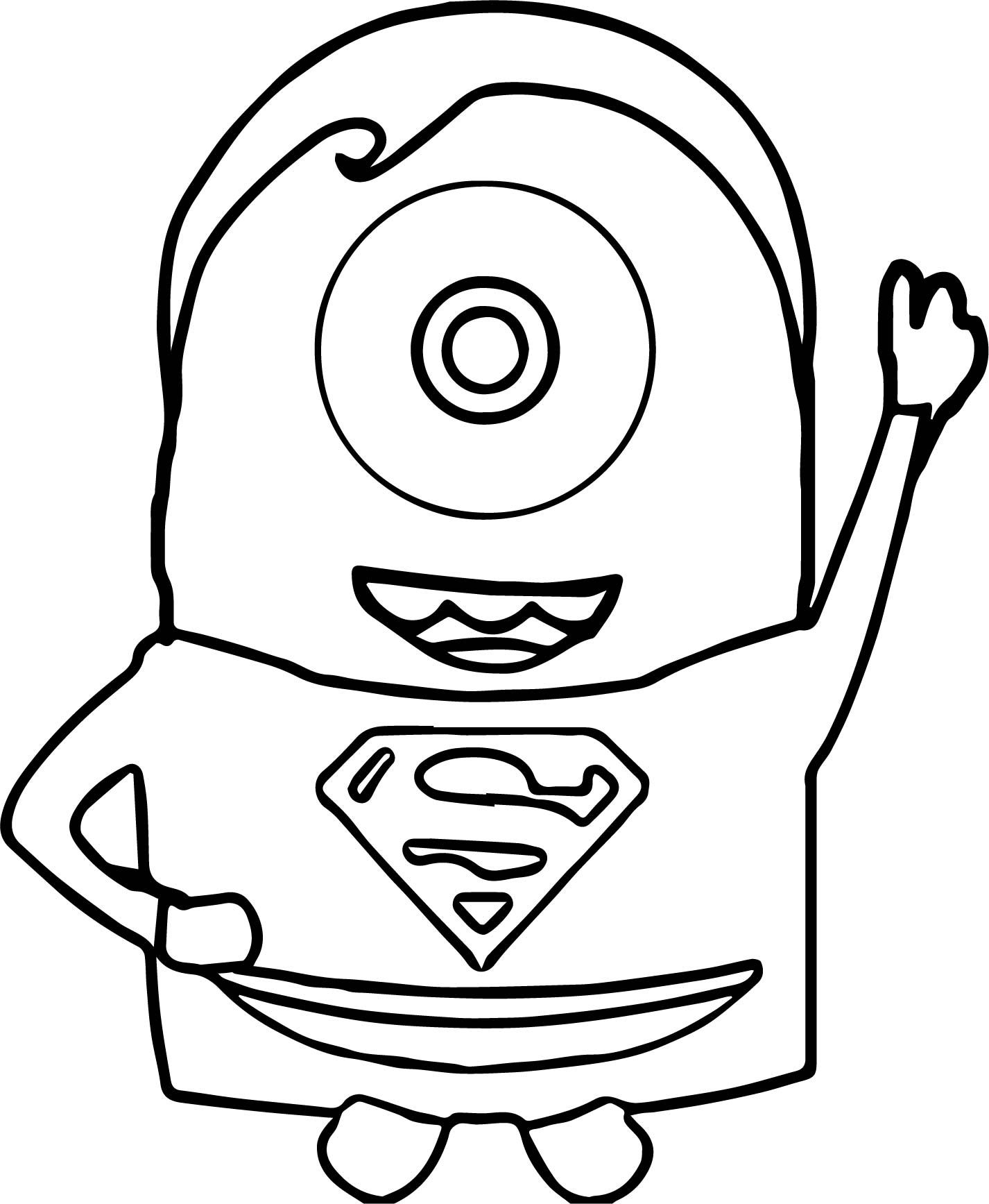 Wallpaper #cWeA_JIBSpphPi3-wpho44 Minions Superman Coloring Page Wecoloringpagecom