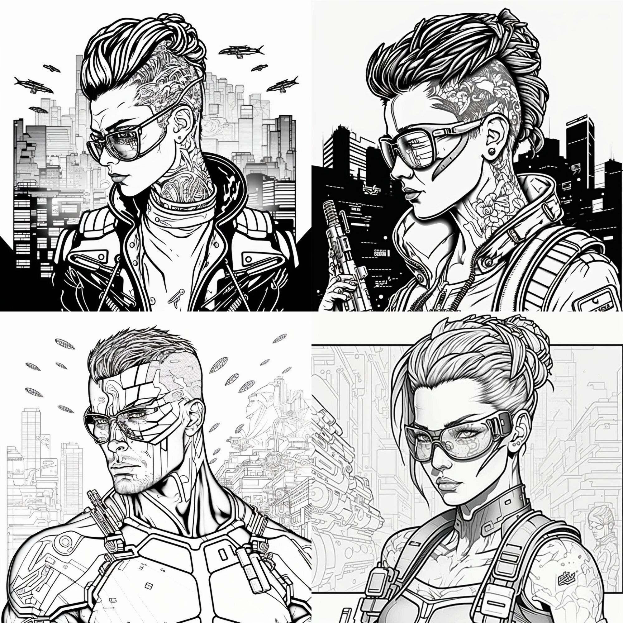 Wallpaper #bmjXIZMBSpphPi3-3TEY172 Cyberpunk Coloring Page Printable Coloring Book Coloring Home