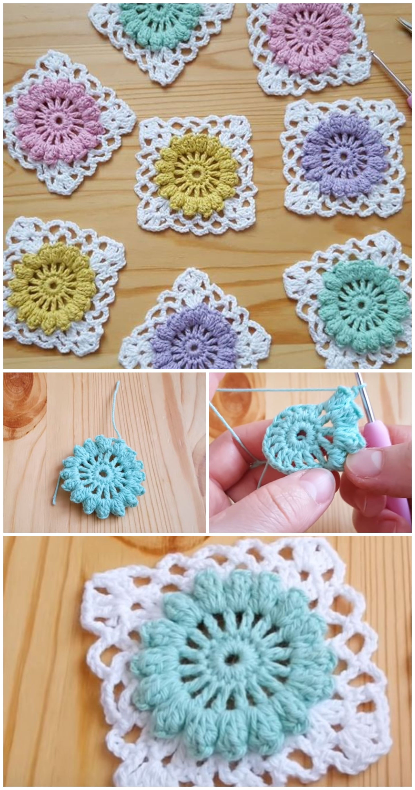 Wallpaper #pWfB7pIBSpphPi3-dF4W99 Crochet Flower Granny Square Motif We Love Crochet