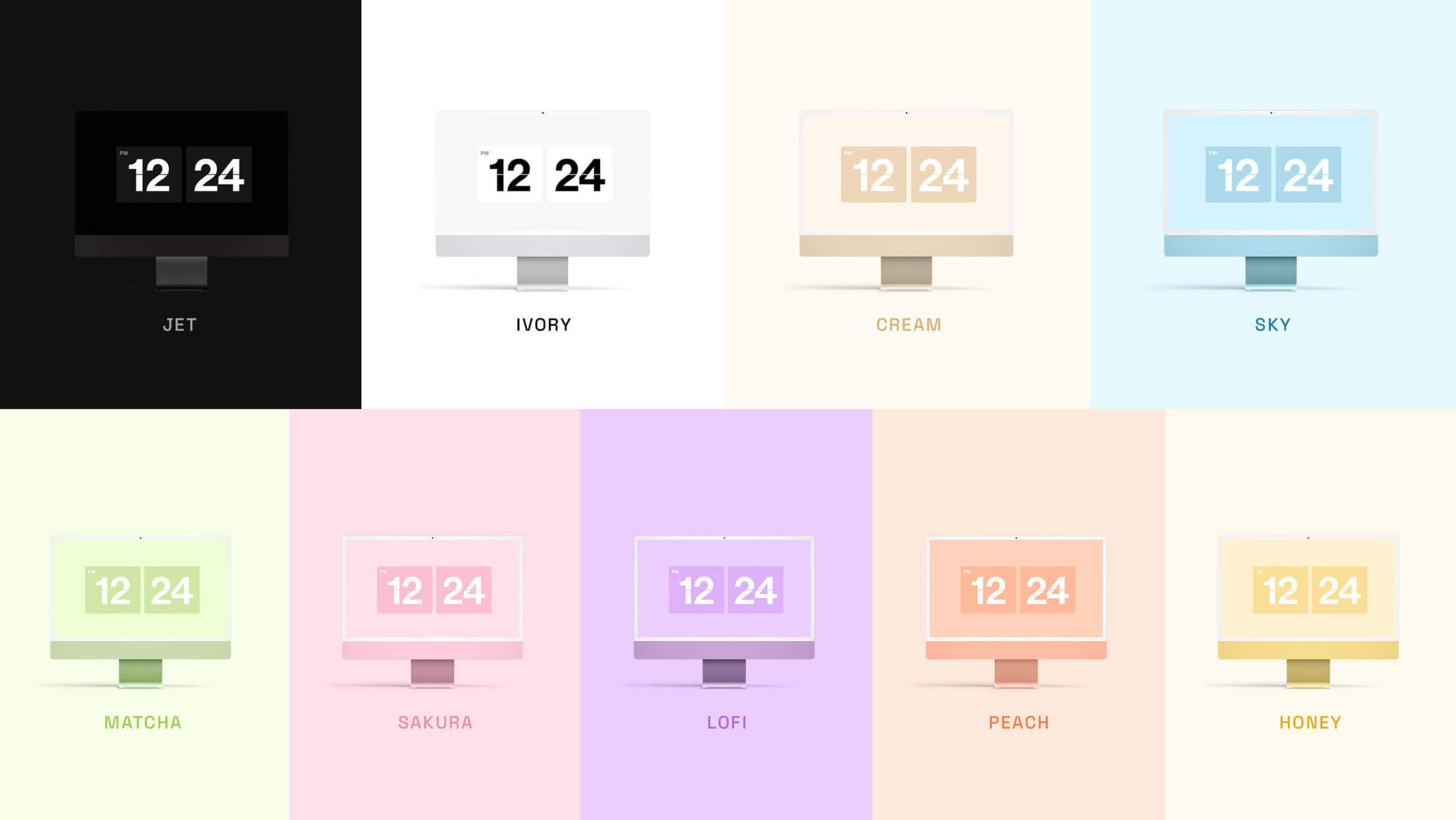 Wallpaper #4abd0 Minimalist Clock Screen Savers for Mac