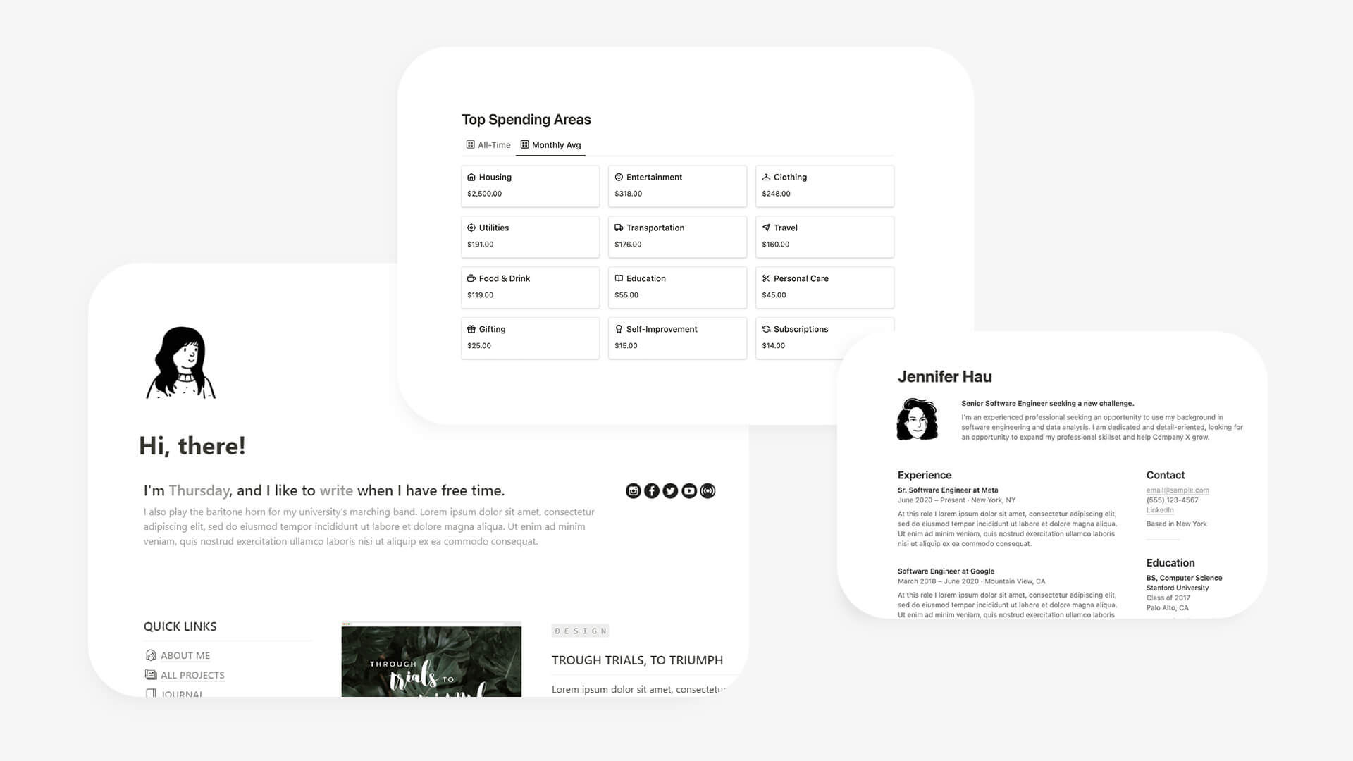 Wallpaper #XR0NLZMBlOZrFDOkqs4j150 20 Beautiful Minimalist Notion Templates Free Paid Gridfiti