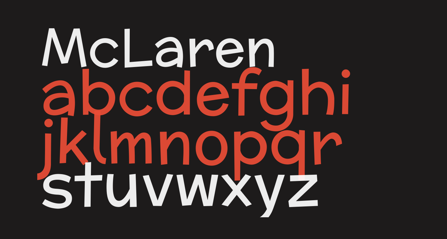 Wallpaper #btvPXpcBzF5tfotJfOTN12 Mclaren Free Font What Font is