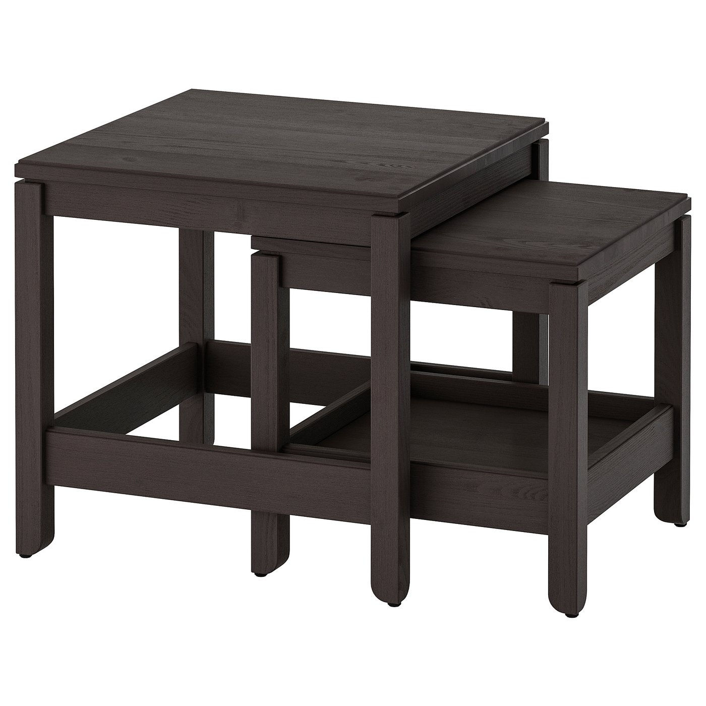 Wallpaper #7B0HLZMBlOZrFDOkWM3S39 Havsta Nesting Tables Set of 2 Dark Brown Ikea