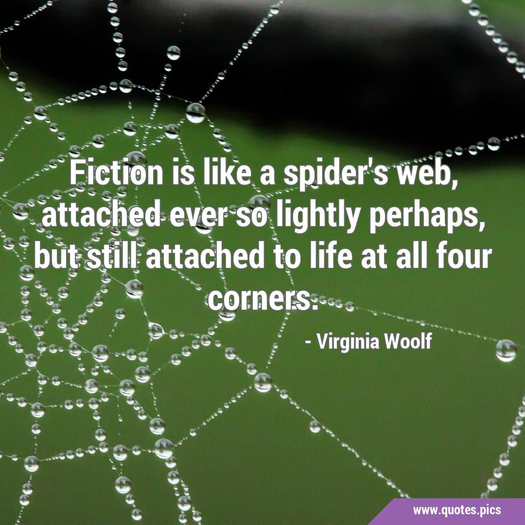 Wallpaper #9FiONJMBzN9vxX34-Dwl47 Fiction is Like a Spiders Web Attached Ever So Lightly Perhaps but