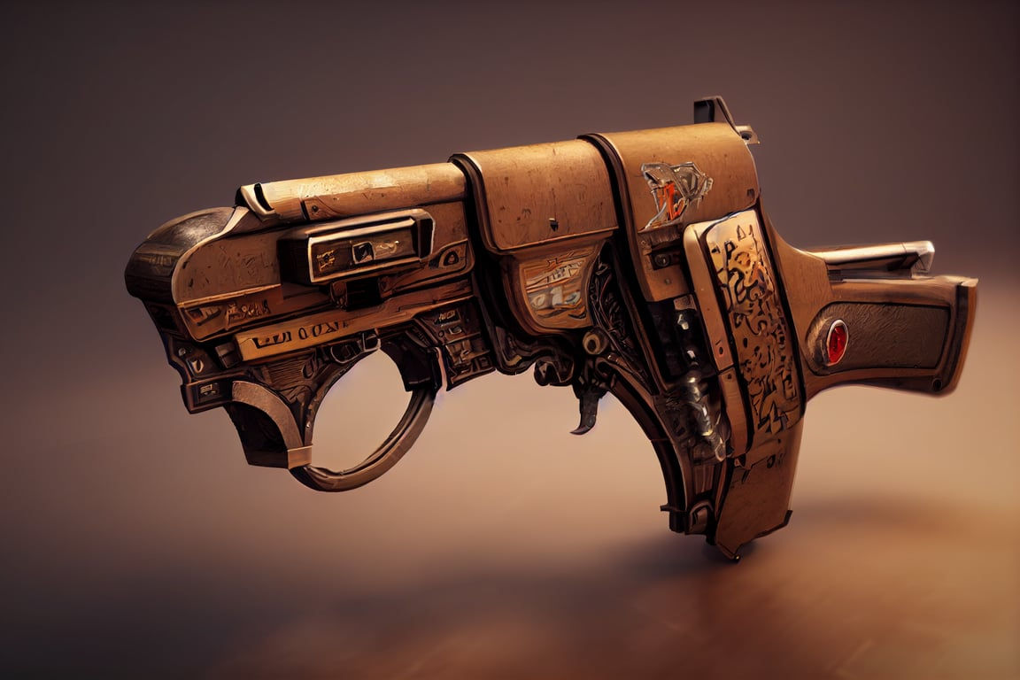 Wallpaper #CWfV7pIBSpphPi3-jF_J193 Prompthunt Antique Pistol Cyberpunk 2077 Style Overwatch Style