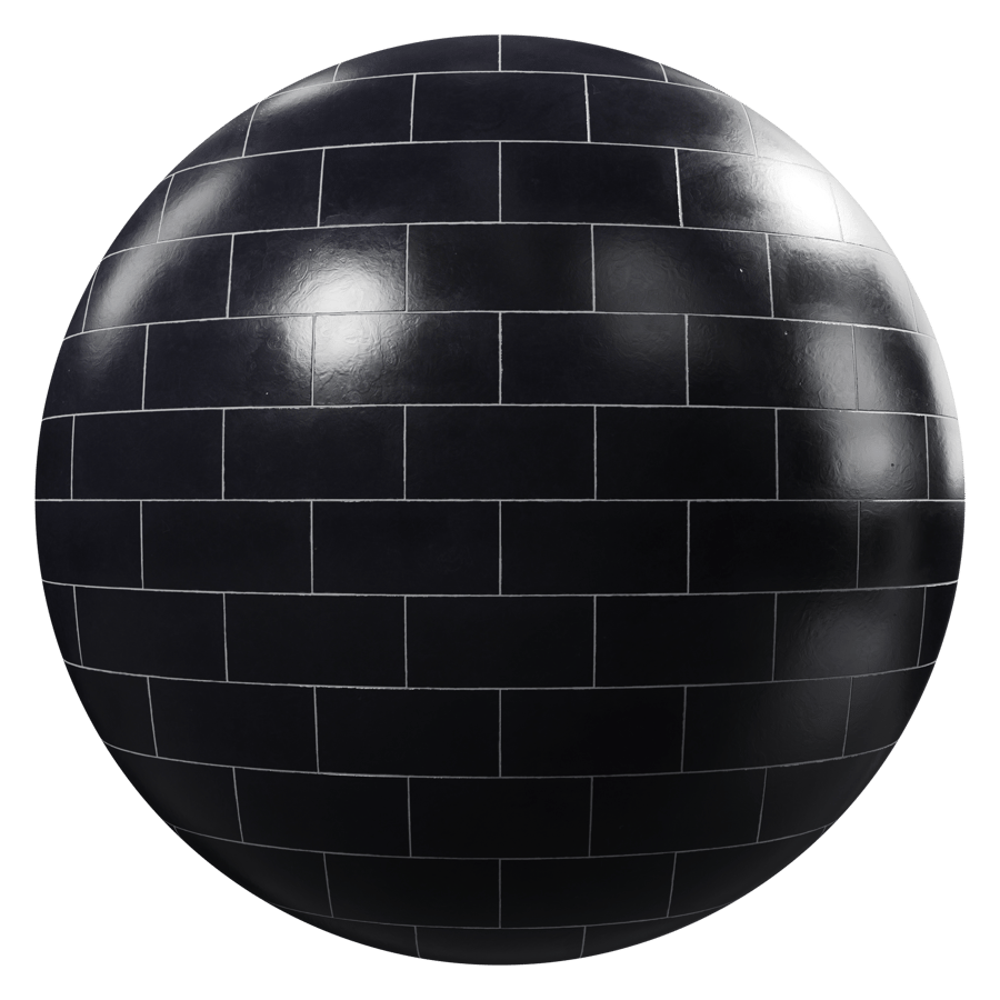 Wallpaper #s7j72JIBJvJKYCmEnurG454 Rectangular Offset Graphite Glossy Tile Texture Black Poliigon