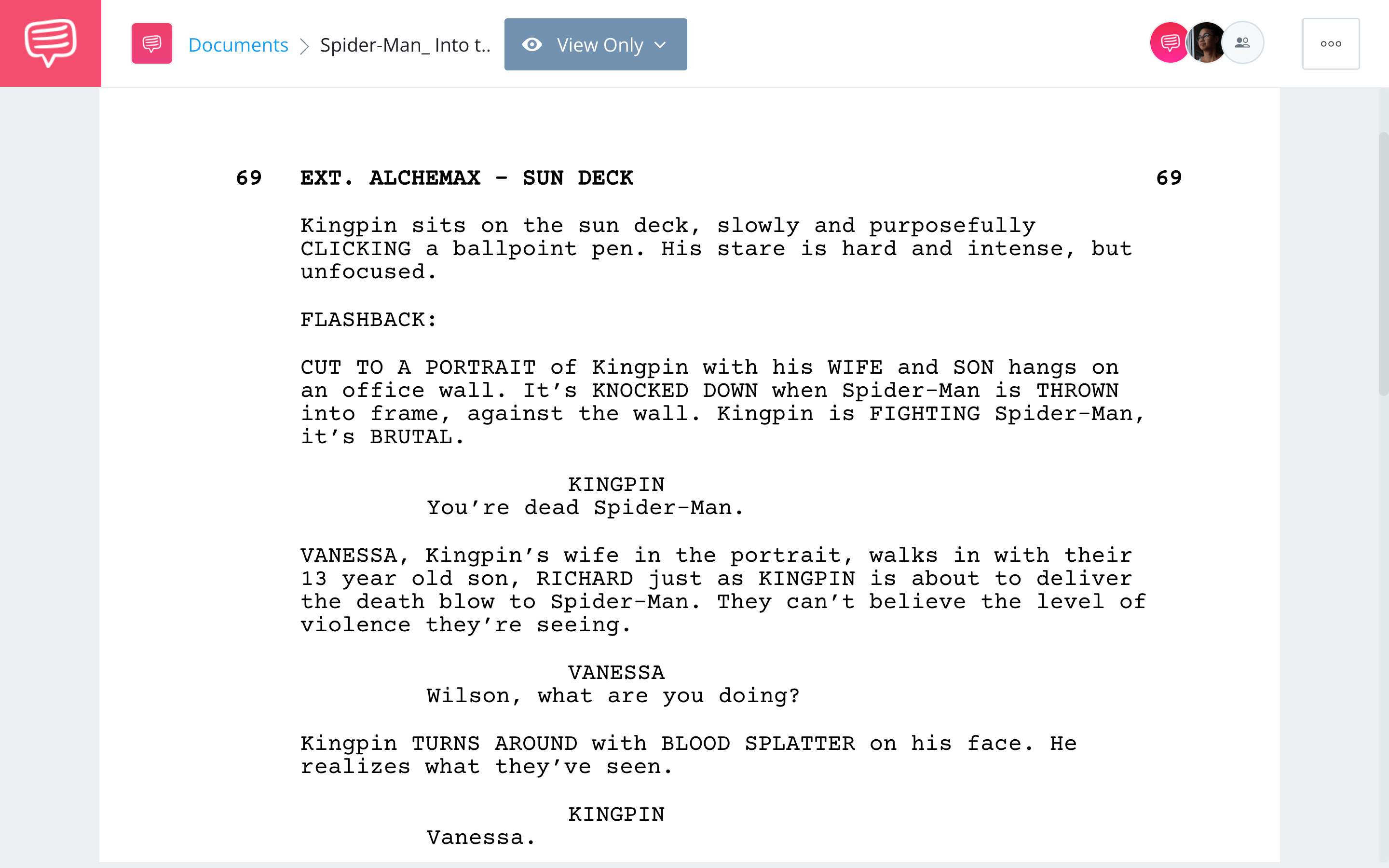 Wallpaper #uWfz_5IBSpphPi3-4aTe467 Spider Man into the Spider Verse Script Pdf Download
