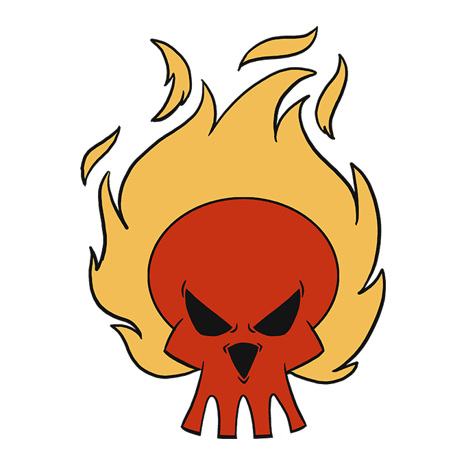 Wallpaper #XLhI2JIBJvJKYCmEa-fn276 How to Draw a Flaming Skull Really Easy Drawing Tutorial