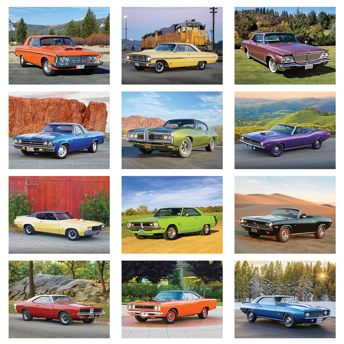 Wallpaper #vBkTK48BtGB6xQ78moxx14 2020 Muscle Cars Wall Calendar Spiral Wristbandsae