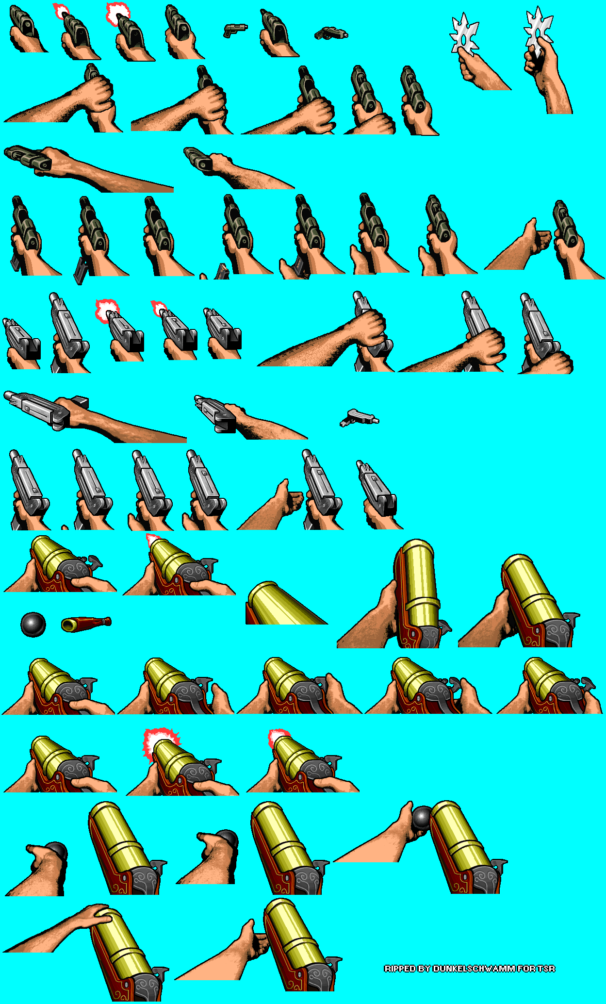Wallpaper #qGcACpMBSpphPi3-2dI619 The Spriters Resource Full Sheet View Action Doom 2 Ranged Arms
