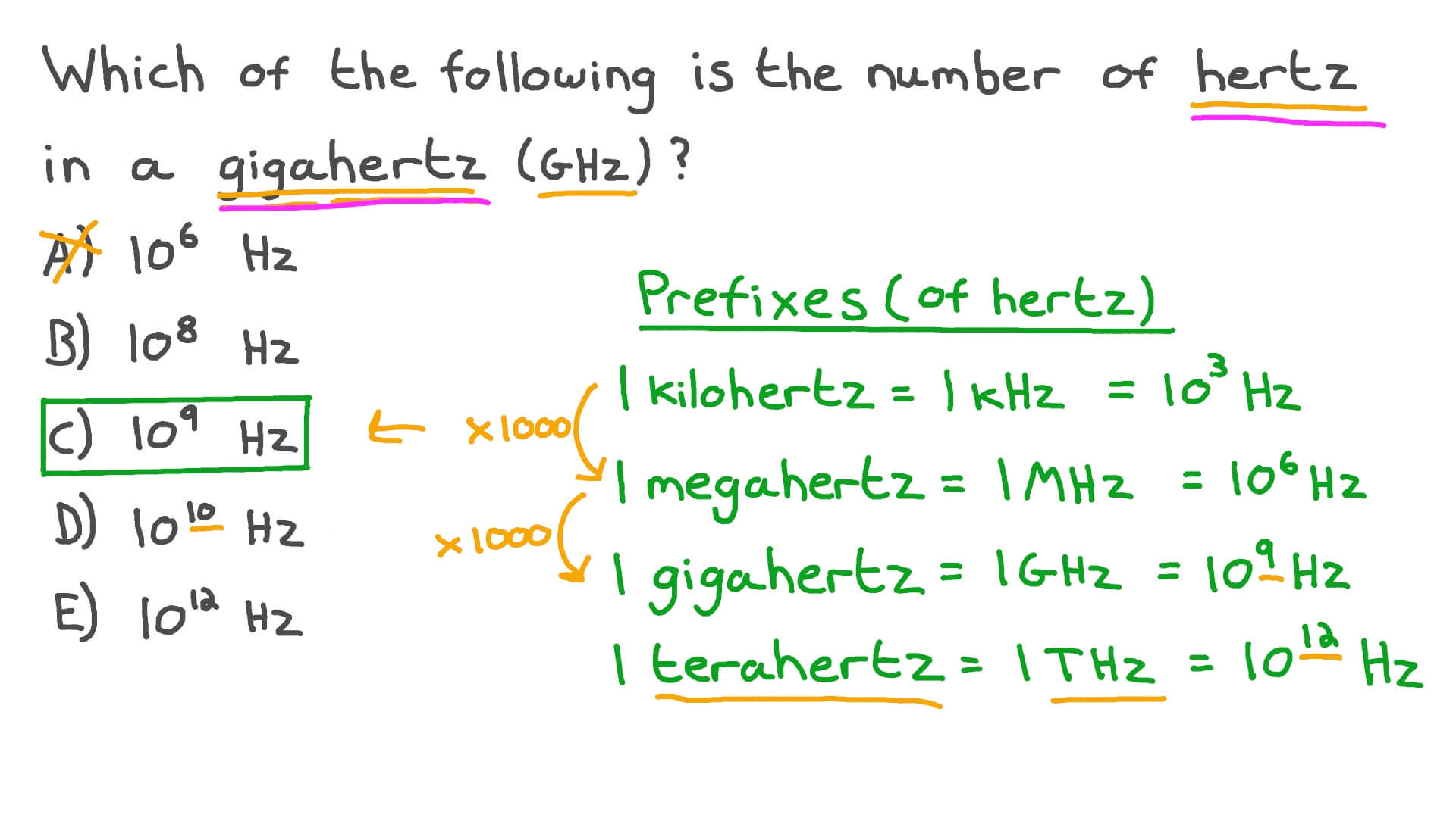 Wallpaper #K2ef65IBSpphPi3-6k2o43 Question Video Expressing Powers of Ten Using a Prefix Nagwa
