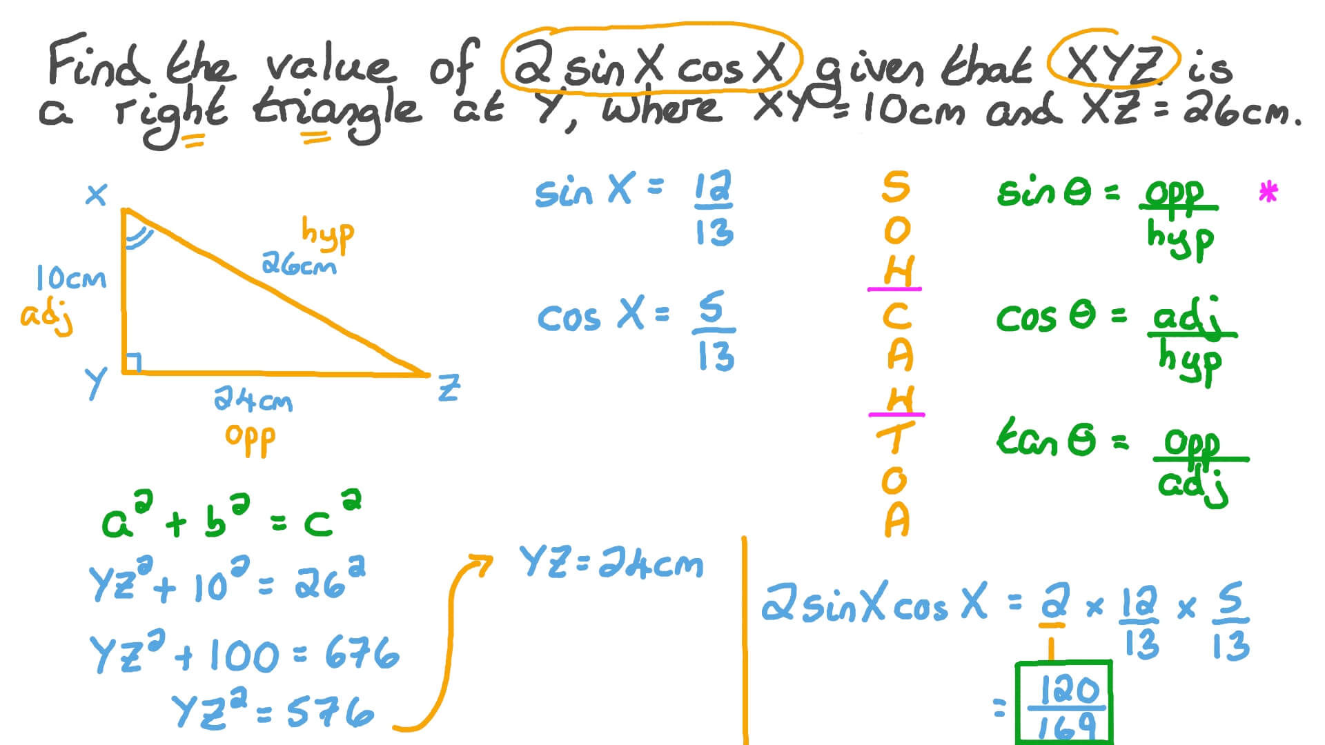 Wallpaper #_GcLCZMBSpphPi3-ZM3k226 Question Video Finding the Sine and Cosine of an Angle in a Right