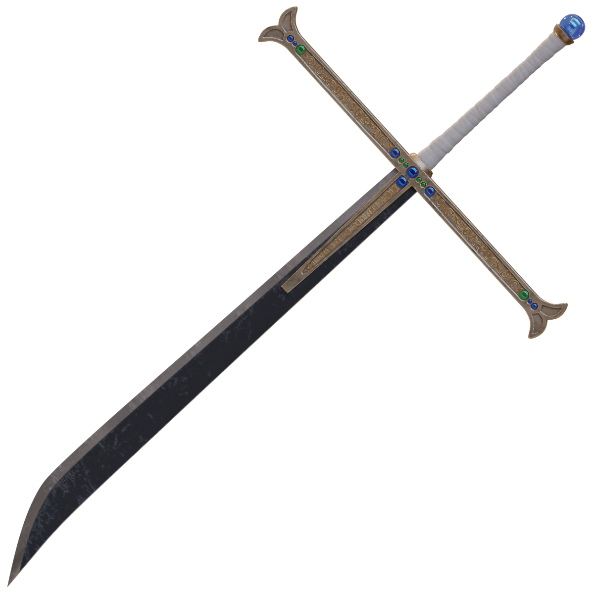 Wallpaper #2W0Ta5cBycdYOYFT2XEb59 Mihawk Yoru Sword One Piece 3D Print Model Wireframe