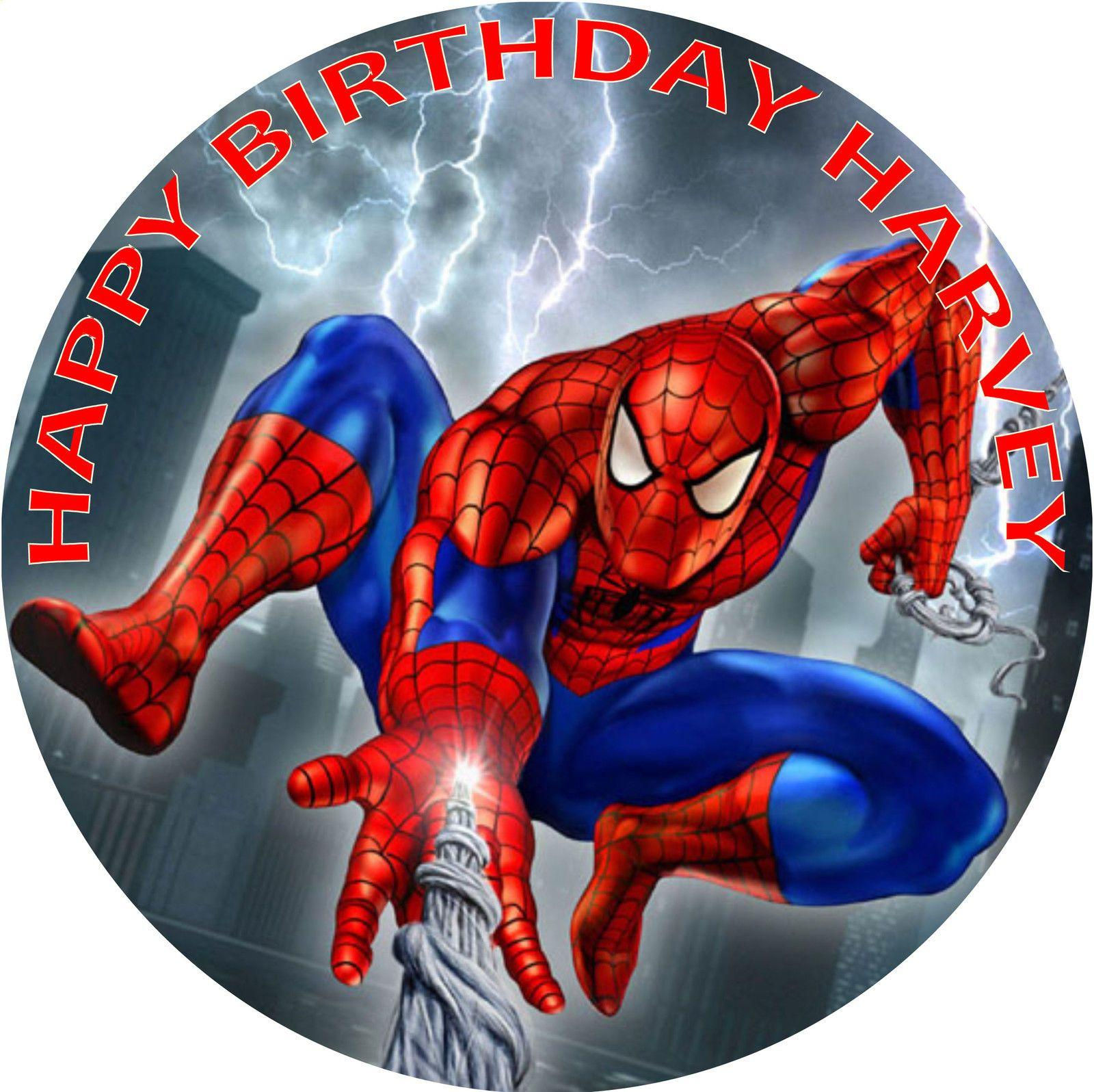 Wallpaper #IRlwOo8BtGB6xQ78k62945 Spiderman Edible Round Birthday Cake Topper