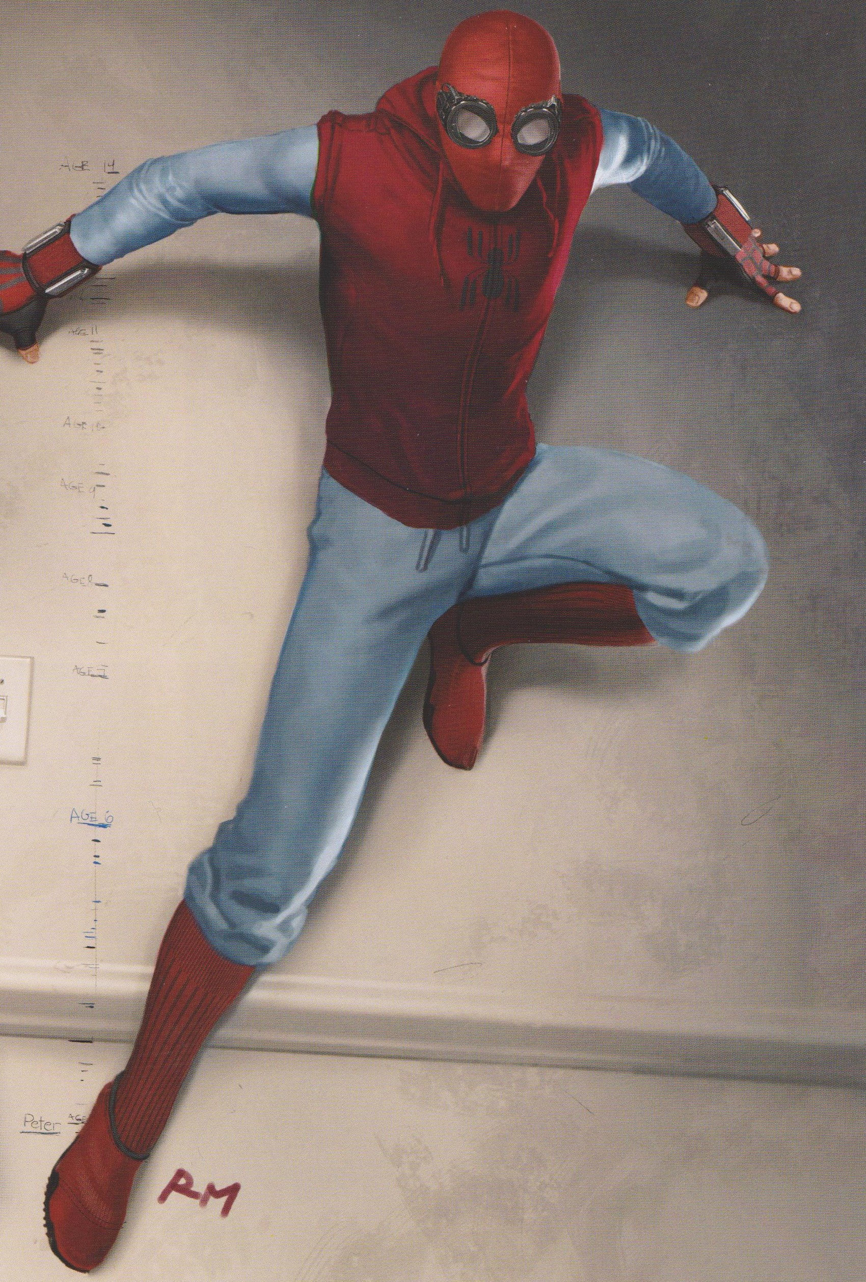 Wallpaper #4zG8NZMB5zzyi_yY-ldS119 Spider Man Homecoming Homemade Suit Concept Art Takes Unexpected