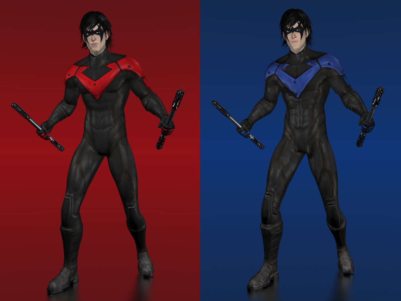 Wallpaper #smeq_5IBSpphPi3-zaNu142 Batman Arkham City Nightwing by Ishikahiruma on Deviantart