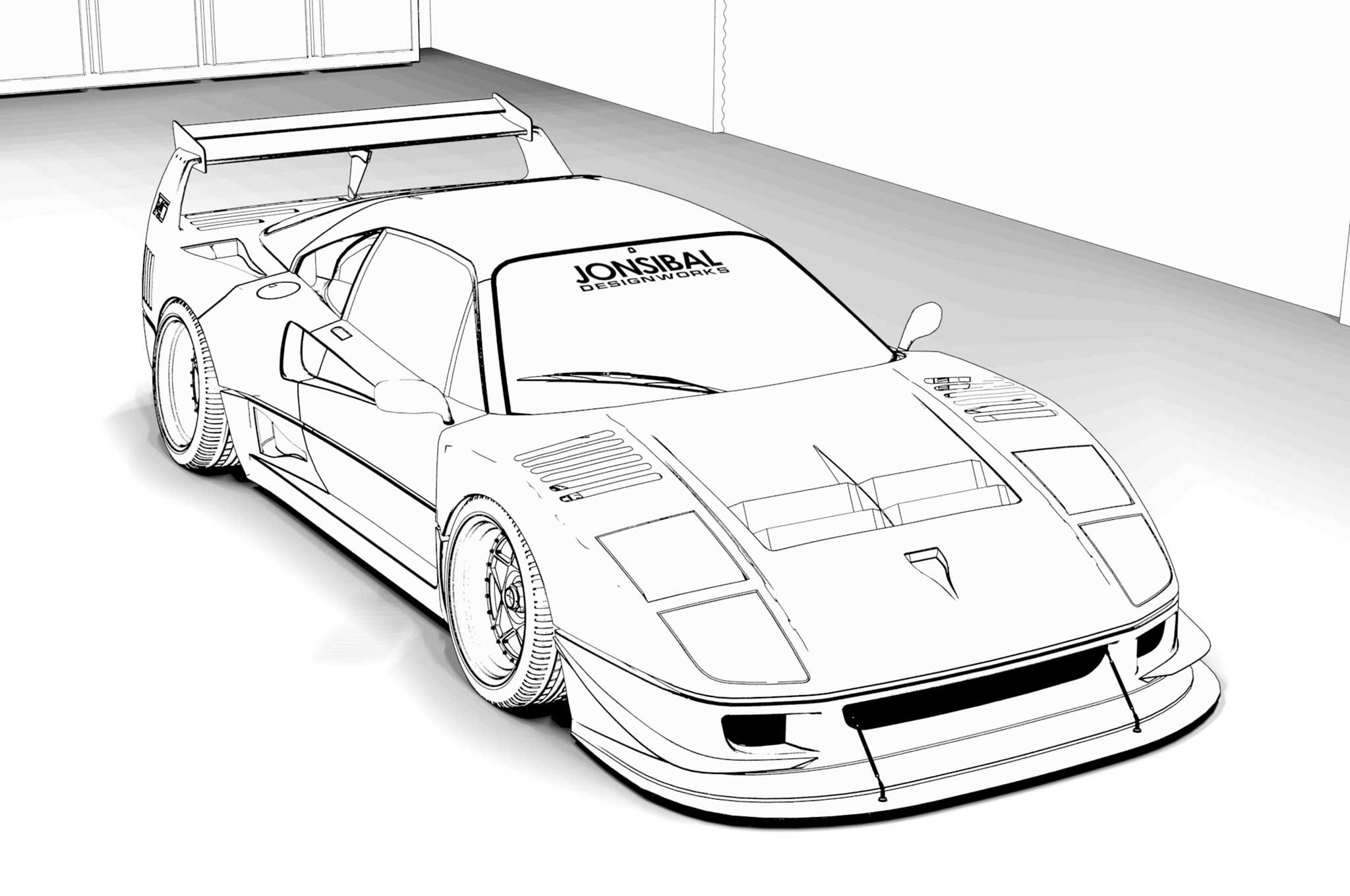 Wallpaper #fWjqHJMBSpphPi3-BySi427 Free Car Colouring Pages Downloads of Ferrari F40 Toyota Supra