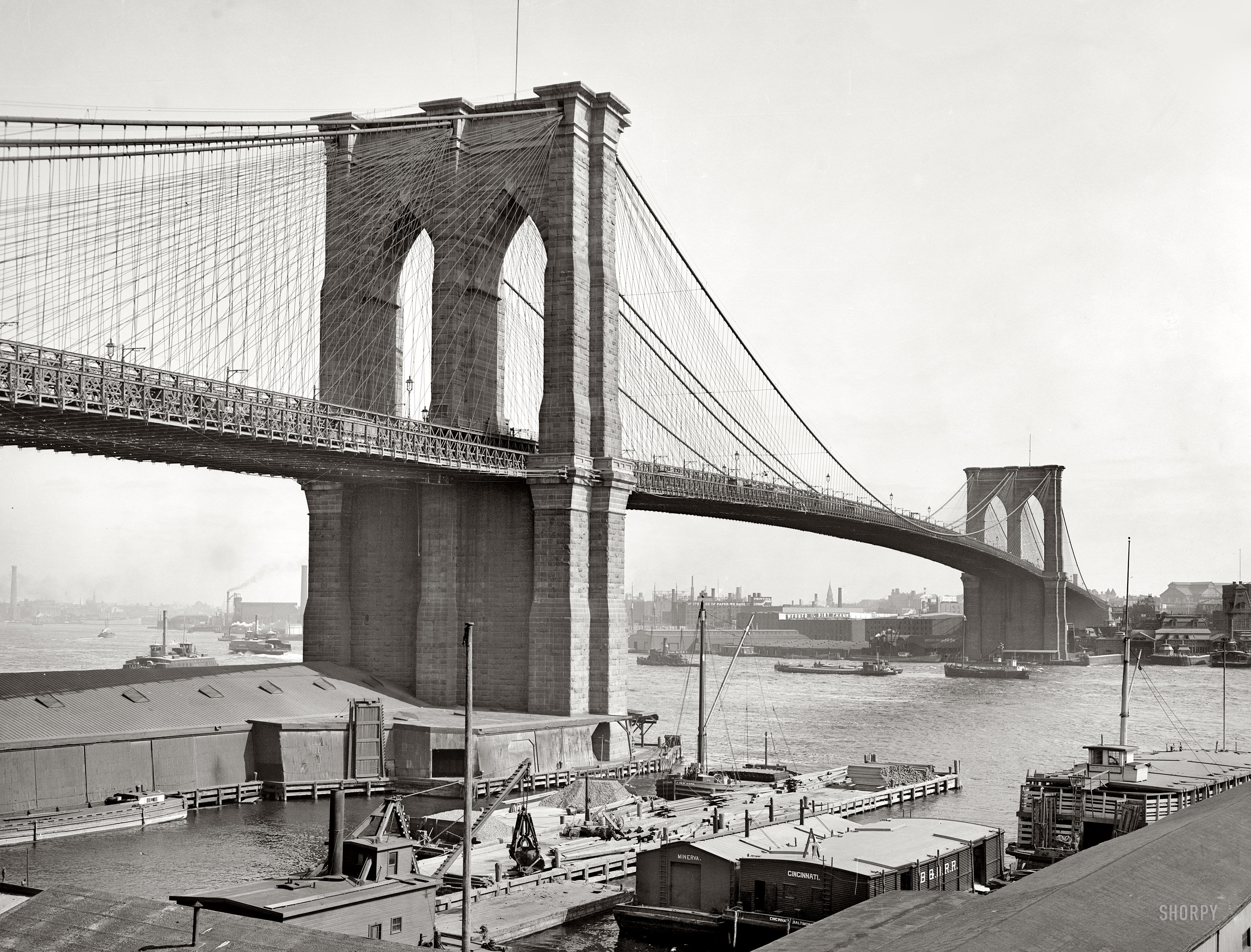 Wallpaper #66e34 Brooklyn Bridge in New York the Iconic Crossing Between Manhattan and