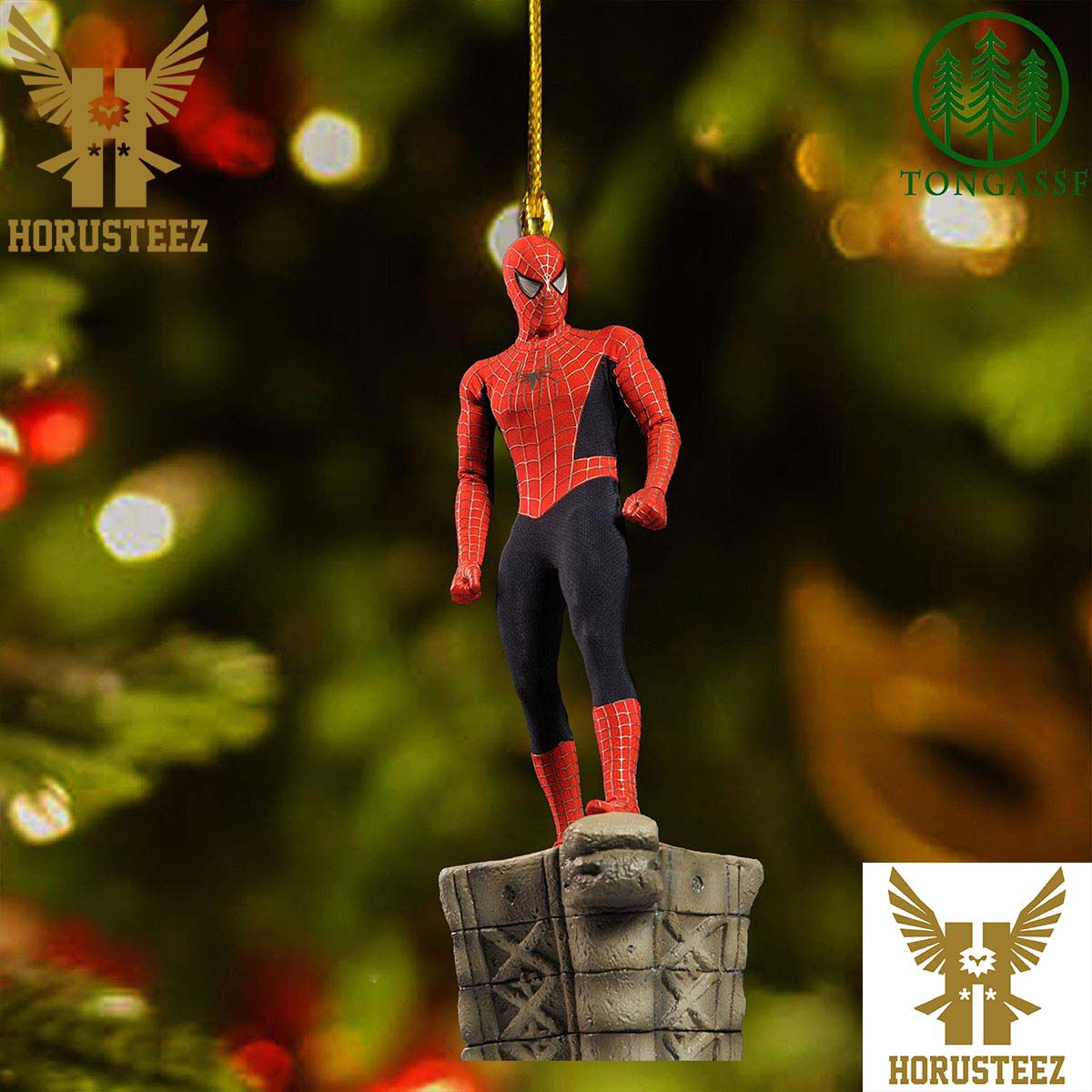 Wallpaper #3zG8NZMB5zzyi_yYz1df75 Spiderman Standing Christmas Tree Decorations Ornament Horusteez