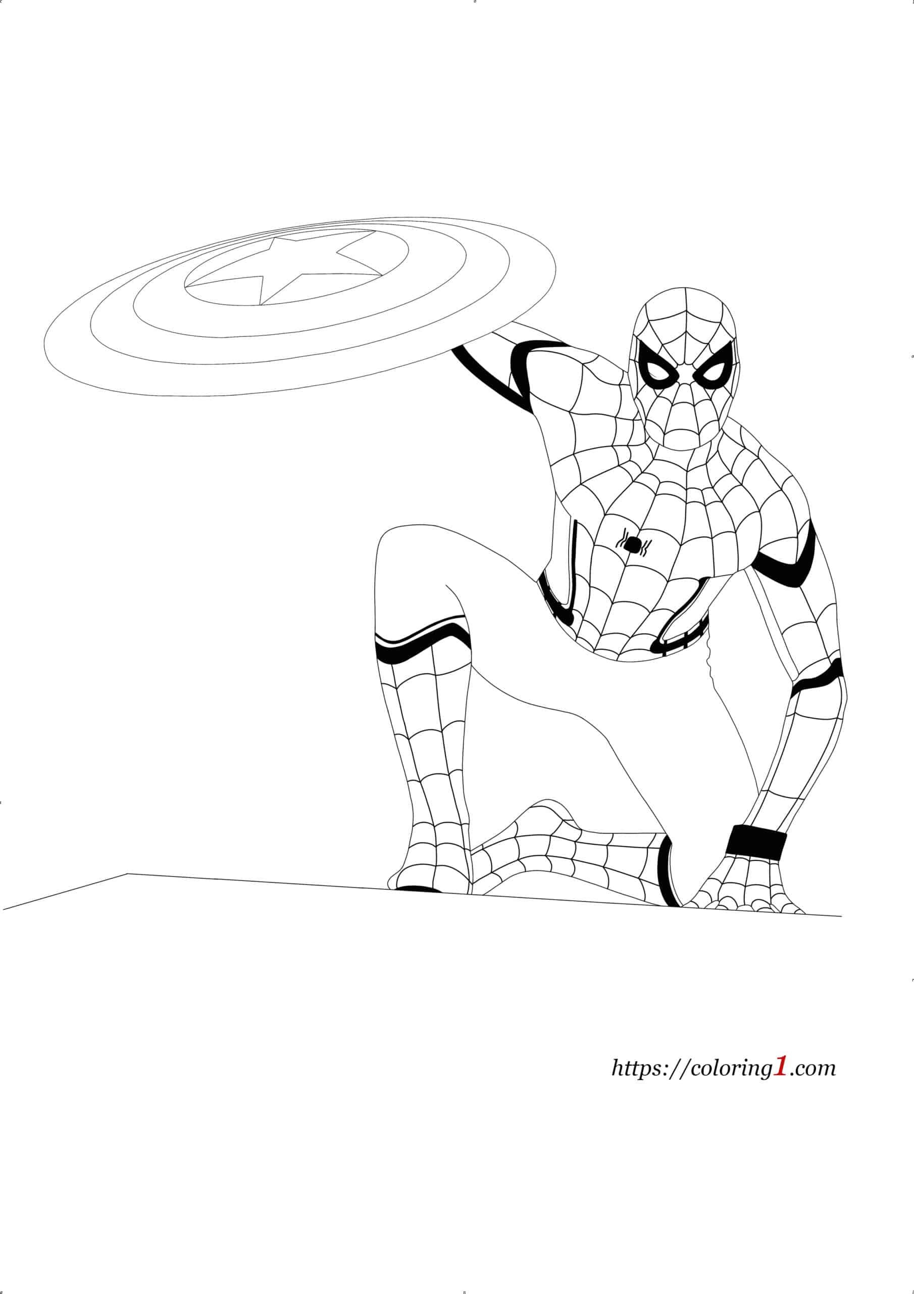 Wallpaper #g9WINpMBY0Iw2JDGwZEj149 Coloriage Spiderman Avec Bouclier Coloriage Gratuit a Imprimer Dessin