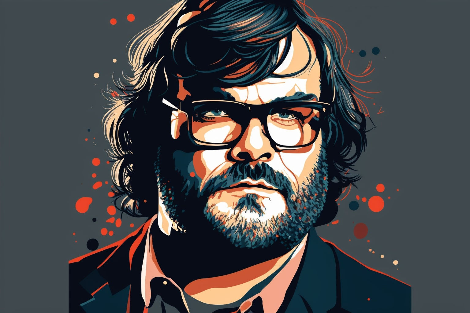 Wallpaper #f200d Intricate Detailed Caricature of Jack Black by Robert Crumb Creative