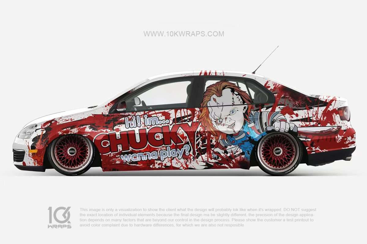 Wallpaper #TxqmT5MB1yWOL4qggn_970 Custom Car Wraps Designs Inspired by Chucky Characters and Their Fan