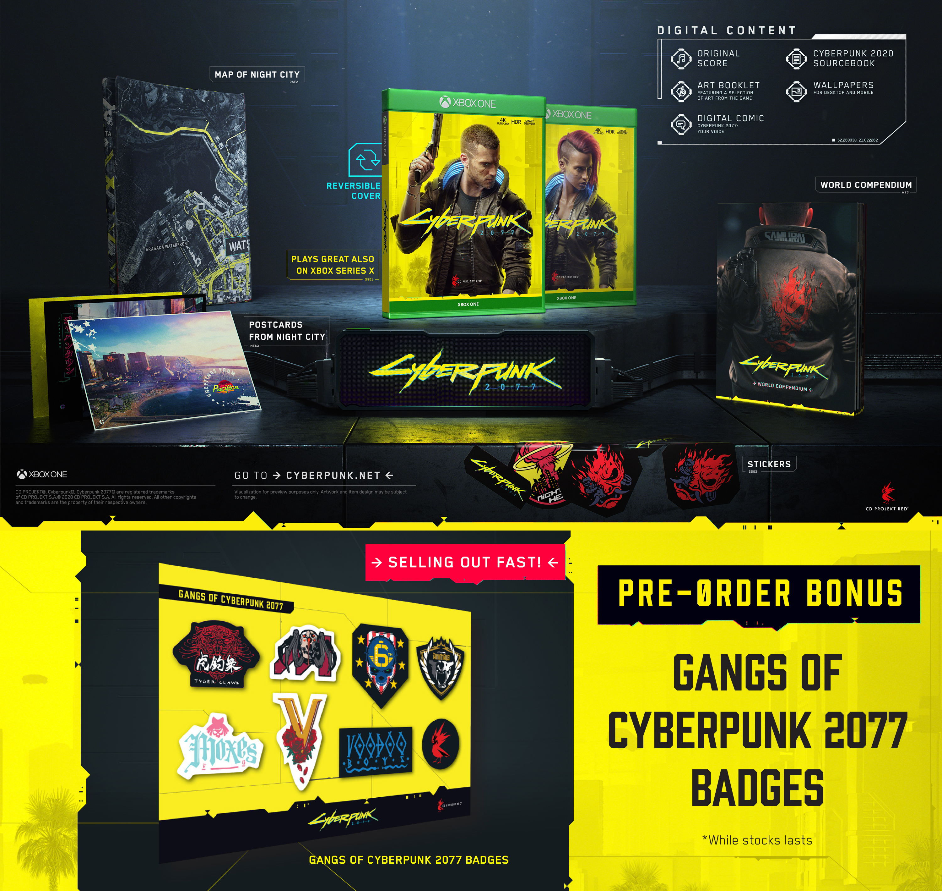 Wallpaper #iwAf6o4BSdW8dNoubw5u45 Cyberpunk 2077 Vincent Sin Edition Incl Mug Badges for Xbox One