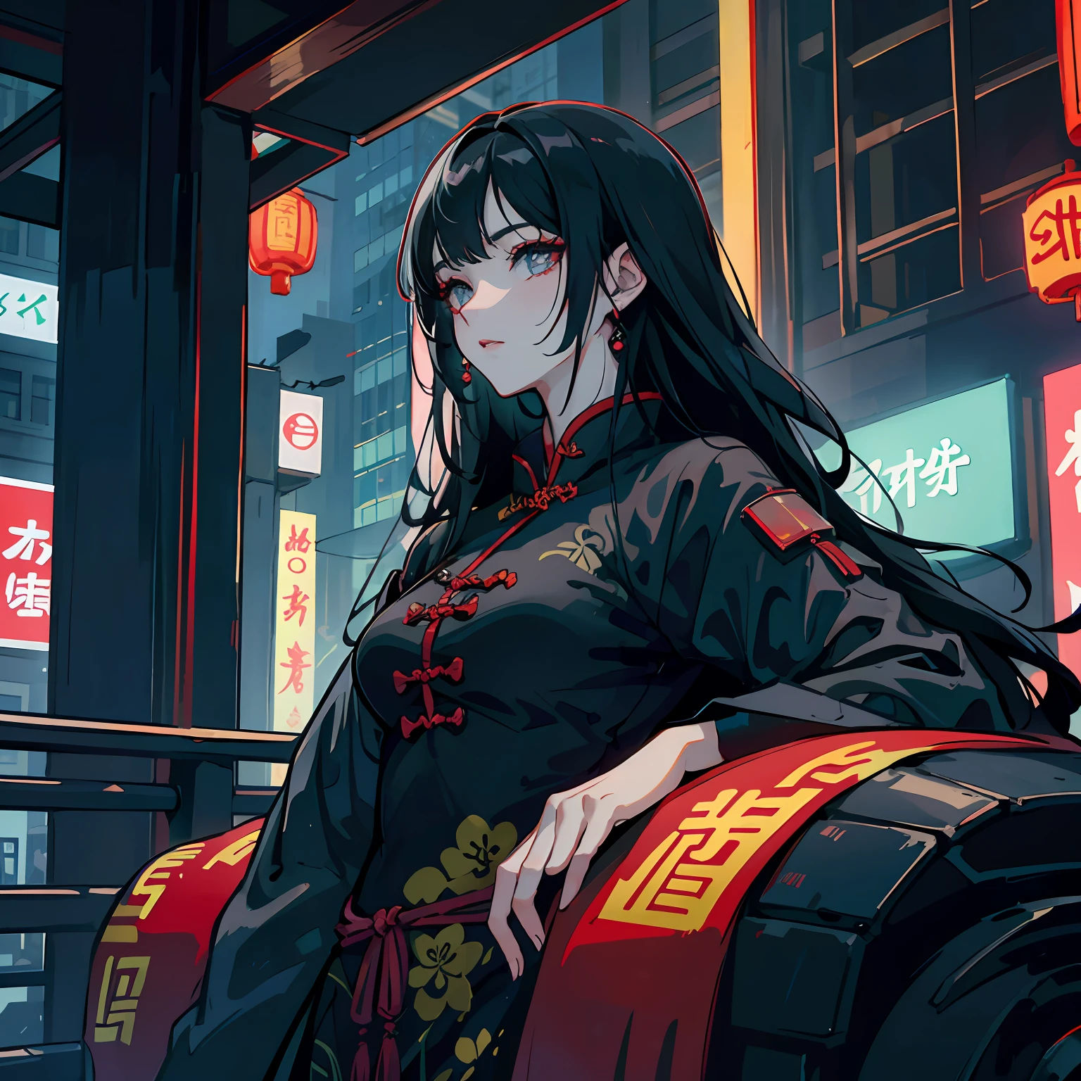 Wallpaper #brgy3ZIBJvJKYCmEnf-H207 Cyberpunk Dark Styleblack Hai Seaart AI