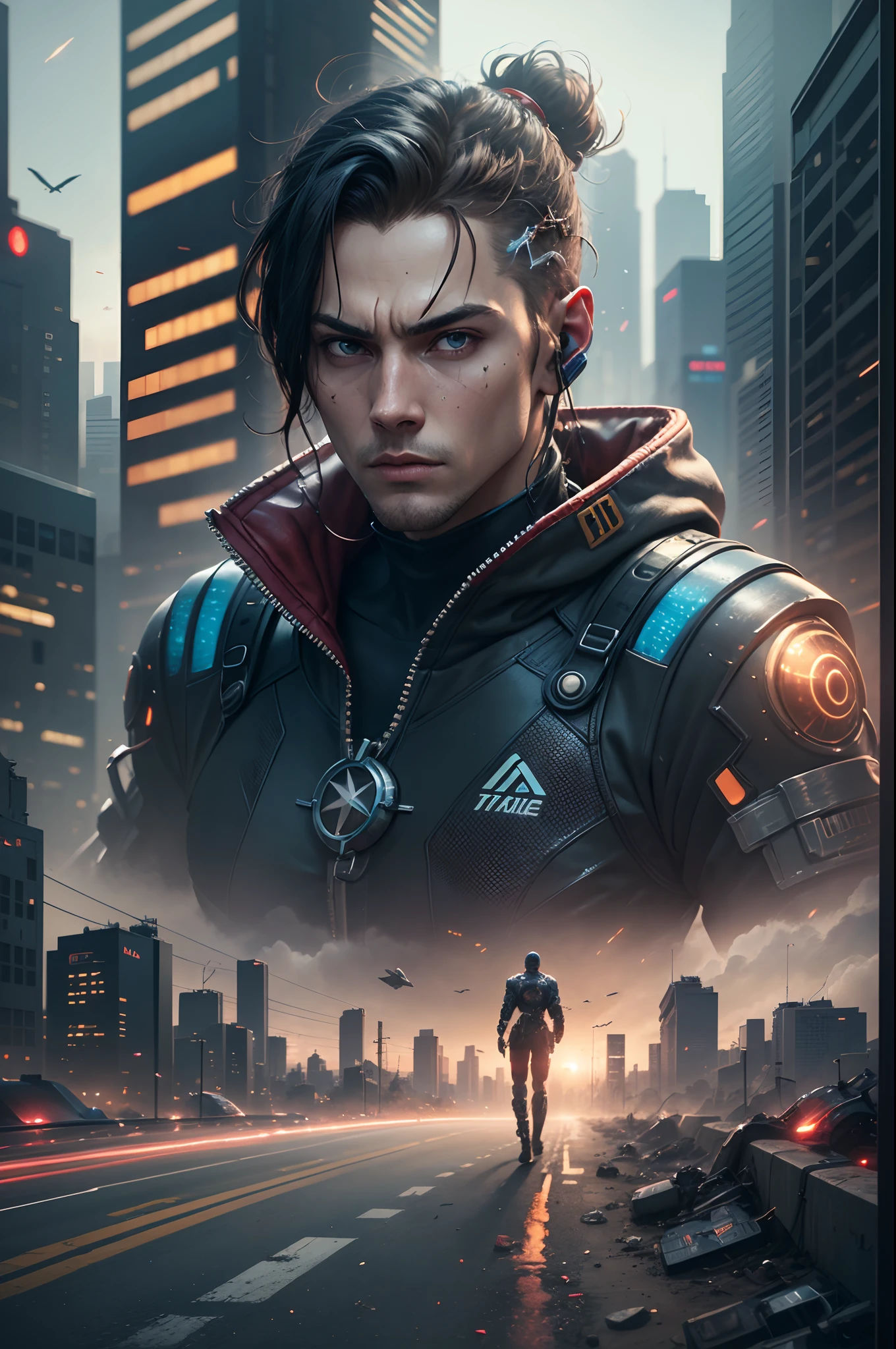 Wallpaper #OB2VKpMBlOZrFDOkTMQ-2 Invincible Mark Grayson Cyberpunk 8k Auto S2 Seaart AI