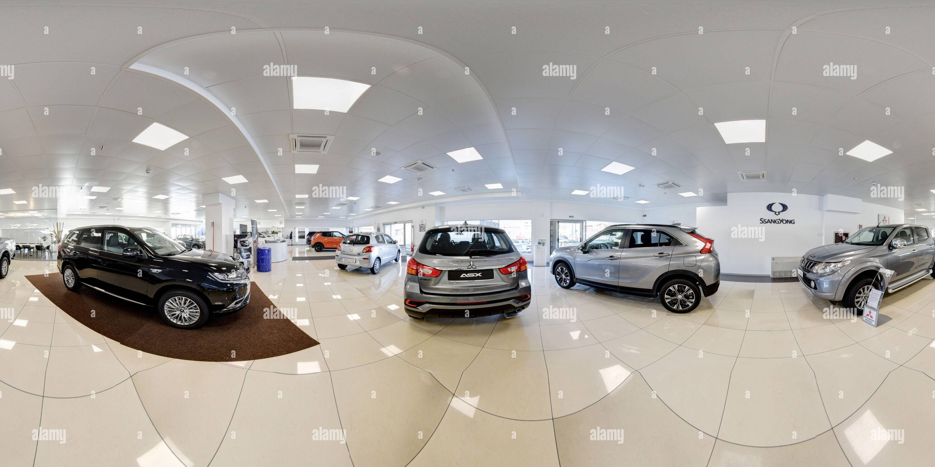 Wallpaper #eEJcPZMBOBpx0NhmC8Qt1 360 View of 360 Degree Panorama of a New Car Dealership Showroom with
