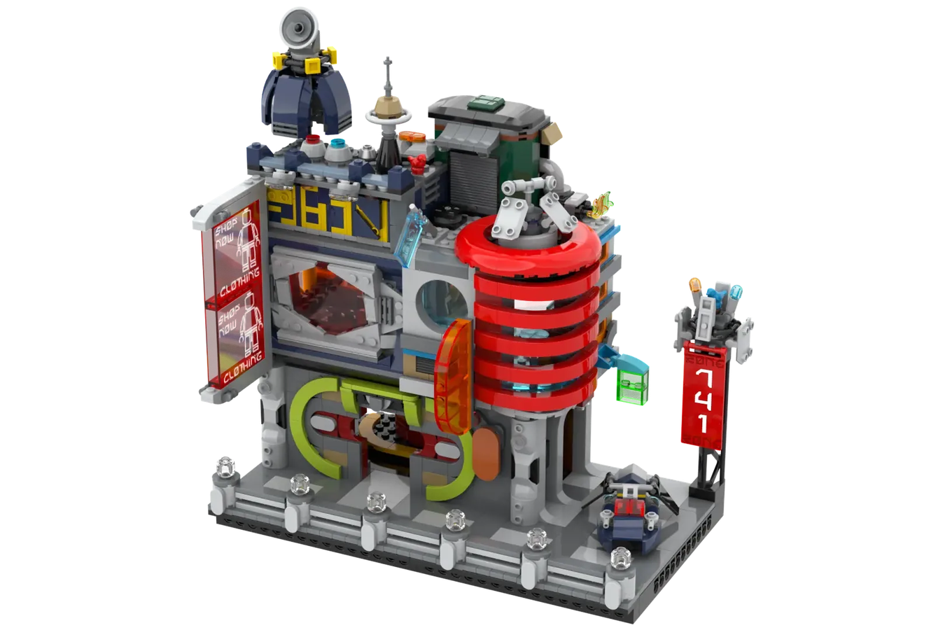 Wallpaper #kKXhNpMBVBiSkHCaCIoF29 Lego Ideas Cyberpunk City Corner