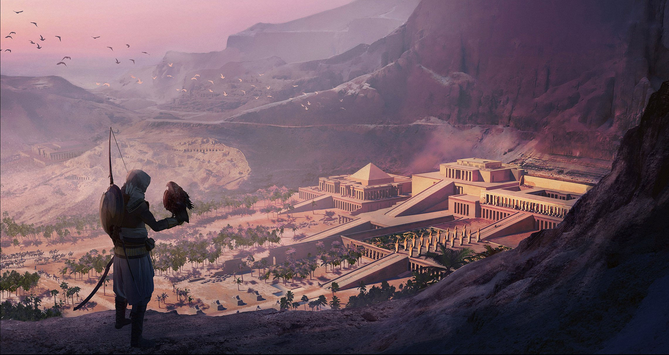 Wallpaper #DWdW85IBSpphPi3-jHVH296 Assassins Creed Origins Concept Art Tempel Von Hatschepsut 12
