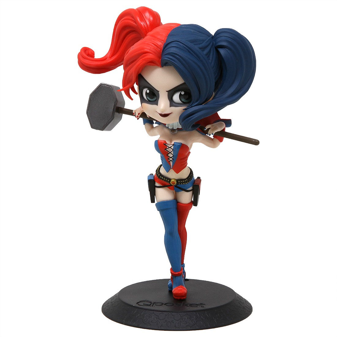 Wallpaper #22cpE5MBSpphPi3-BP44207 Banpresto Q Posket DC Comics Harley Quinn Figure Ver B Red Blue