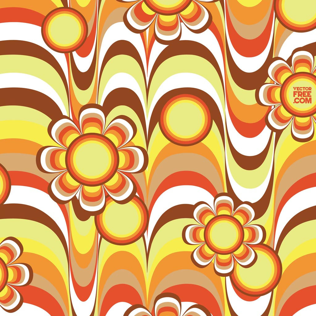 Wallpaper #9f5a4 Premium Vector Retro Seamless Background Pattern