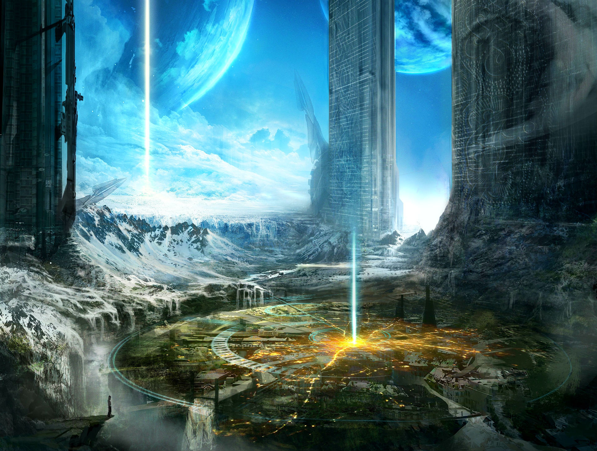 Wallpaper #IH038o4Bnwiau_P6Swvr34 50 Sci Fi City Wallpaper Wallpapersafari