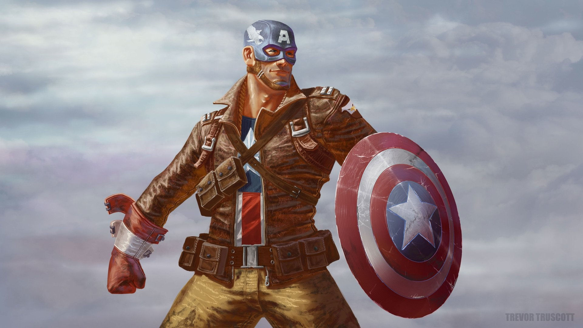 Wallpaper #GzHRNZMB5zzyi_yYiViU173 Free Download Fan Art Ww2 Captain America by Trevor Truscott