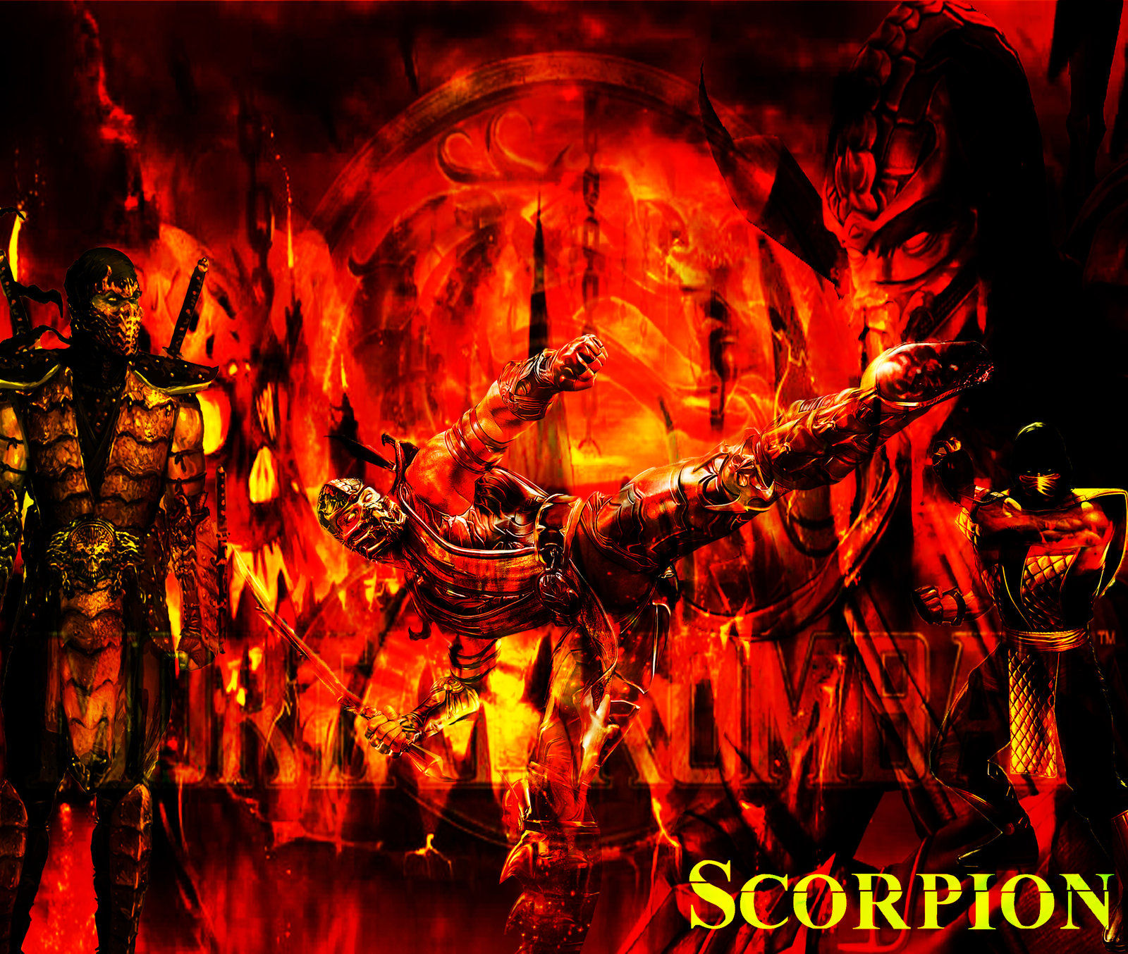 Wallpaper #YPQzOZMBKFX8bn3rnnbQ121 Free Download Mortal Kombat 9 Scorpion Wallpapers 1600x1354 for Your