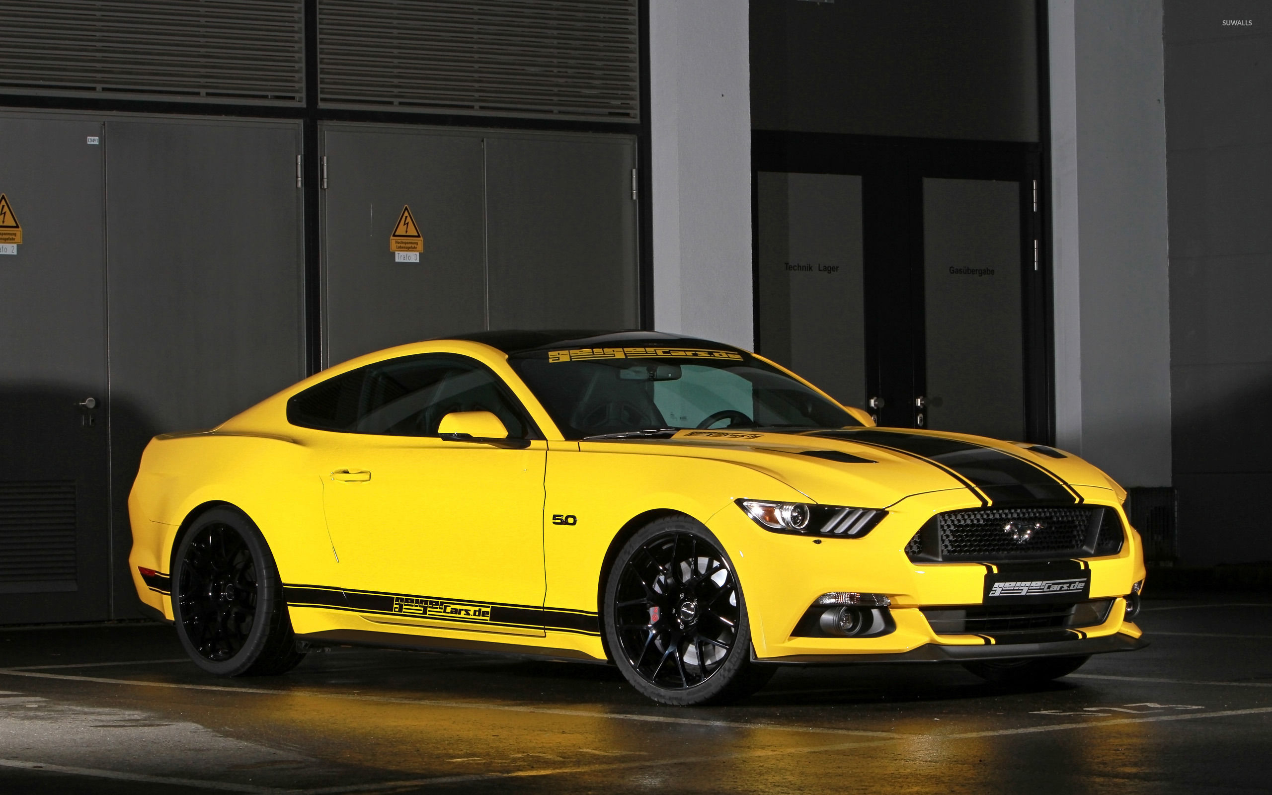 Wallpaper #JmiwH5MBSpphPi3-Jiwt276 Download Yellow Geigercars Ford Mustang GT Side Wallpaper Car by