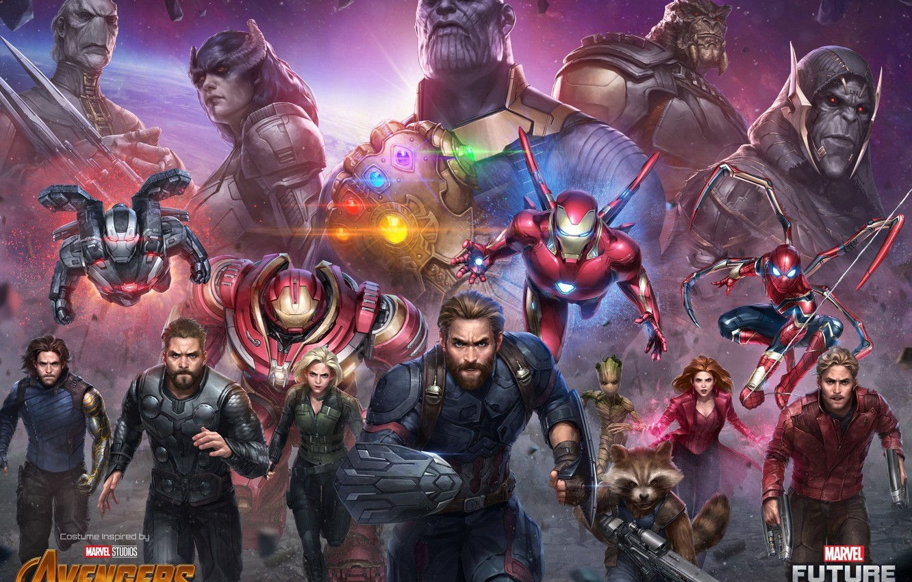 Wallpaper #nGf05pIBSpphPi3-mjUr241 Thor Iron Man Captain America vs Thanos Wallpaper Logic