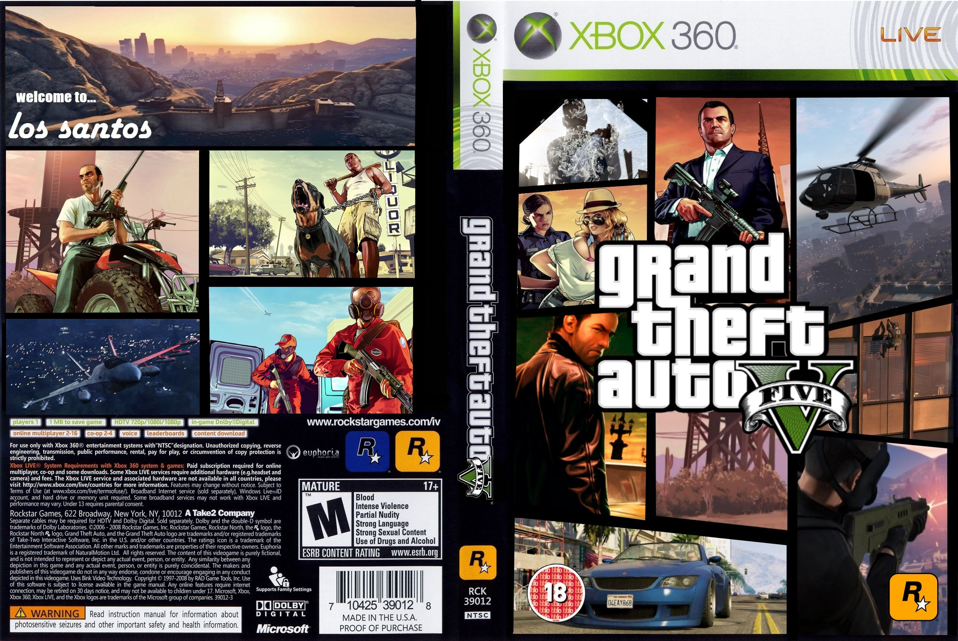 Wallpaper #5453a Gta V Xbox One Box Art Cover by Iceman423626