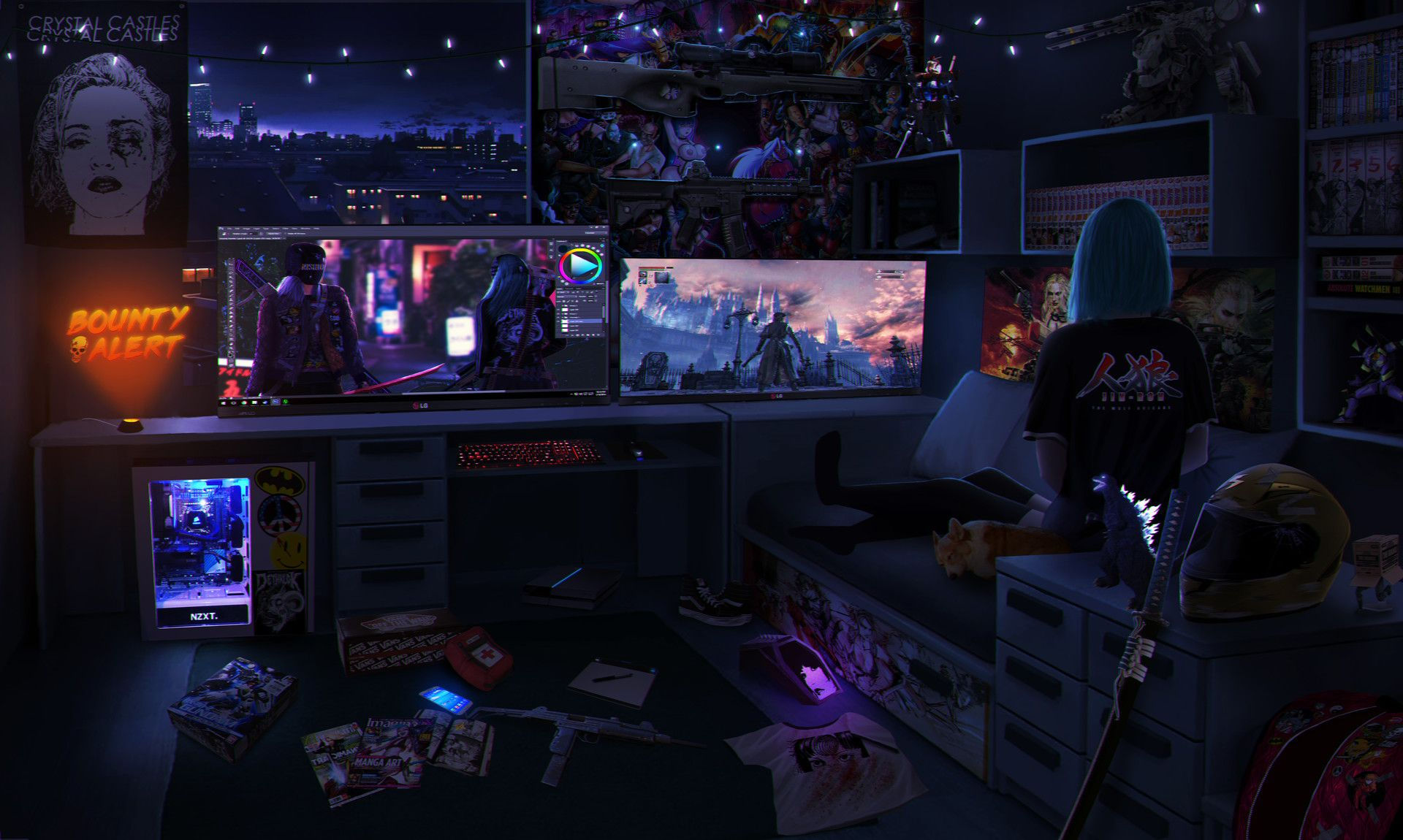 Wallpaper #3mhDIZMBSpphPi3-ky9u62 20 Cyberpunk Room Wallpapers Wallpapersafari