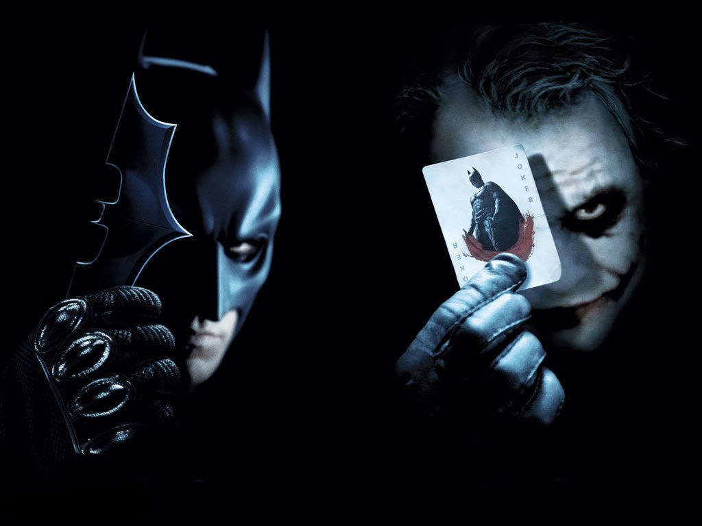 Wallpaper #KEUdlo4B7YBJg1BVvKAK39 Batman and the Joker Face Off in the Dark Knight