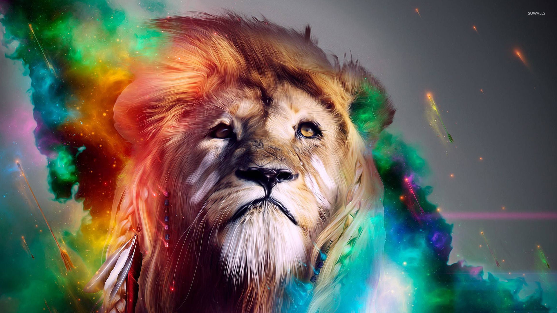 Wallpaper #QWhIF5MBSpphPi3-SQ6S118 Lion Art Wallpaper Wallpapersafari