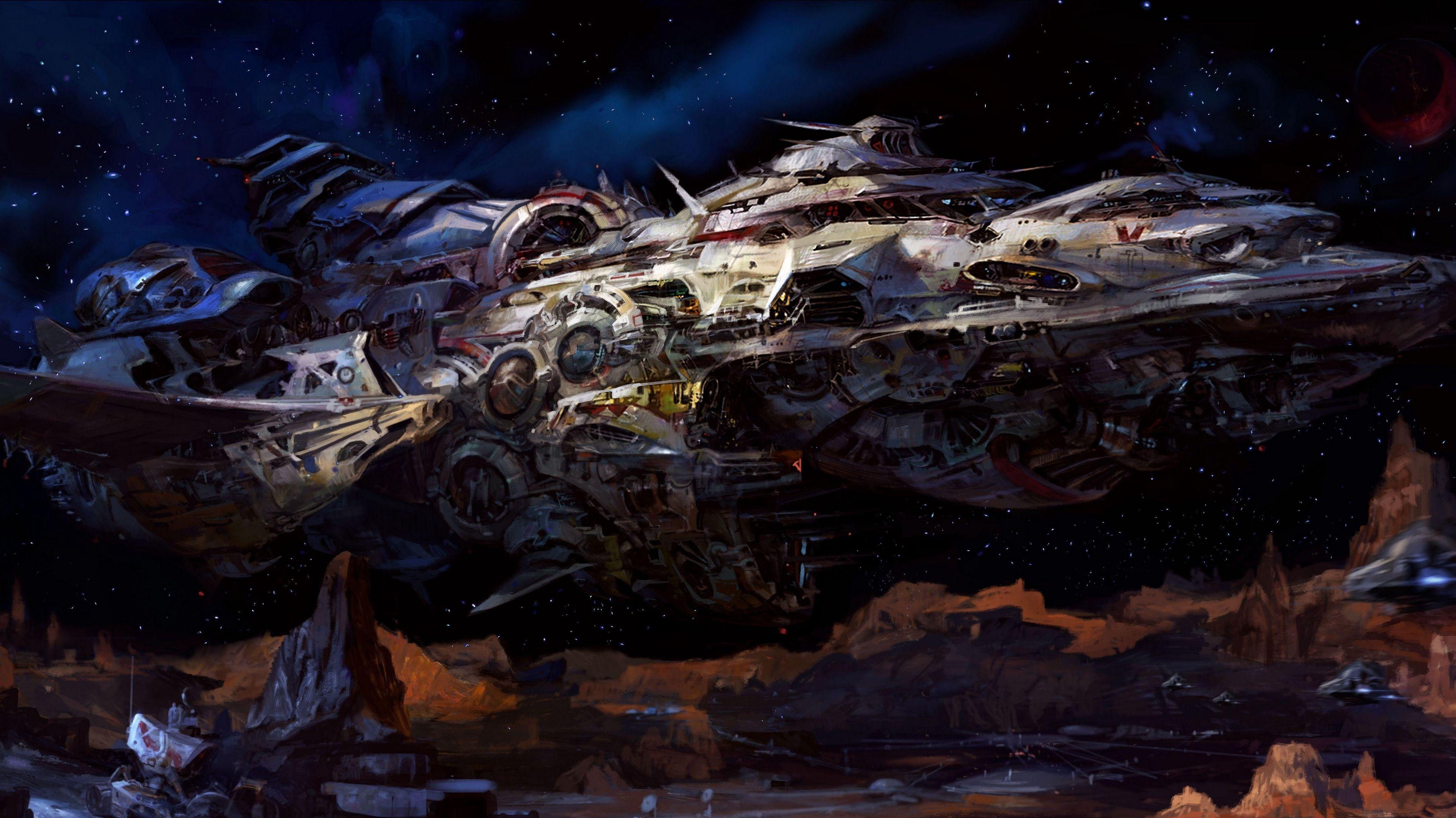 Wallpaper #8miAIJMBSpphPi3-mS3Z222 Free Download Space Ship Spaceship Planet 4K HD by at Thomashernandez