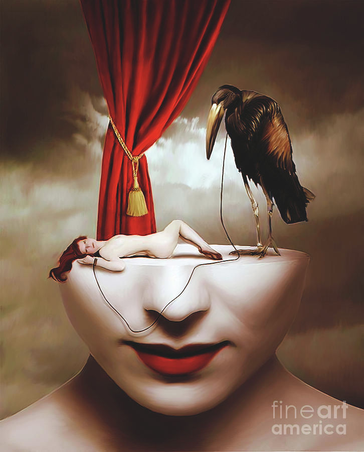 Wallpaper #tbjY3JIBJvJKYCmEhf1i178 Surreal Art Hh09 Painting by Gull G Pixels