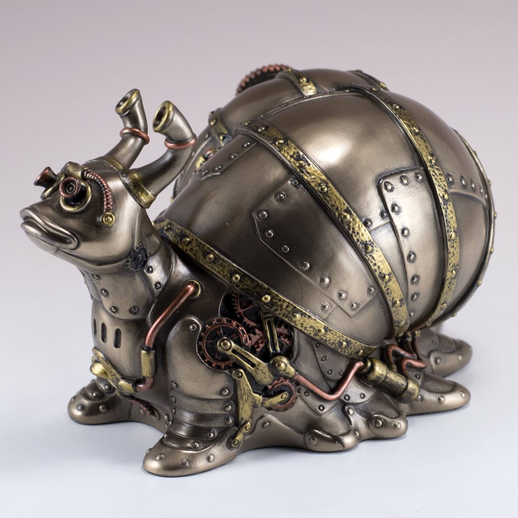 Wallpaper #7DE0NZMB5zzyi_yYk1WD101 Veronese Design Highly Detailed Steampunk Land Snail Trinket Box Wgl 03
